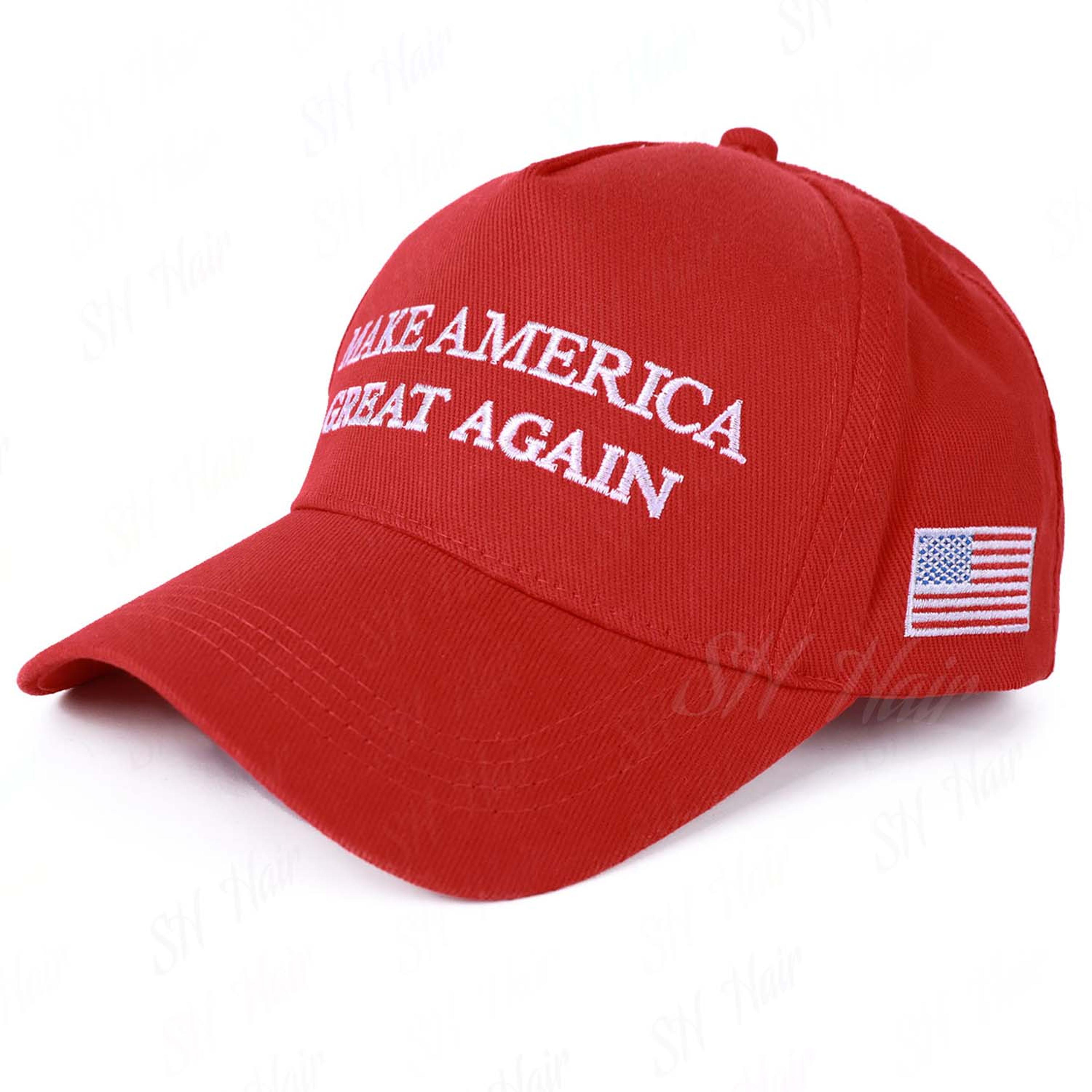 red embroidered baseball cap adjustable sun protection summer hat