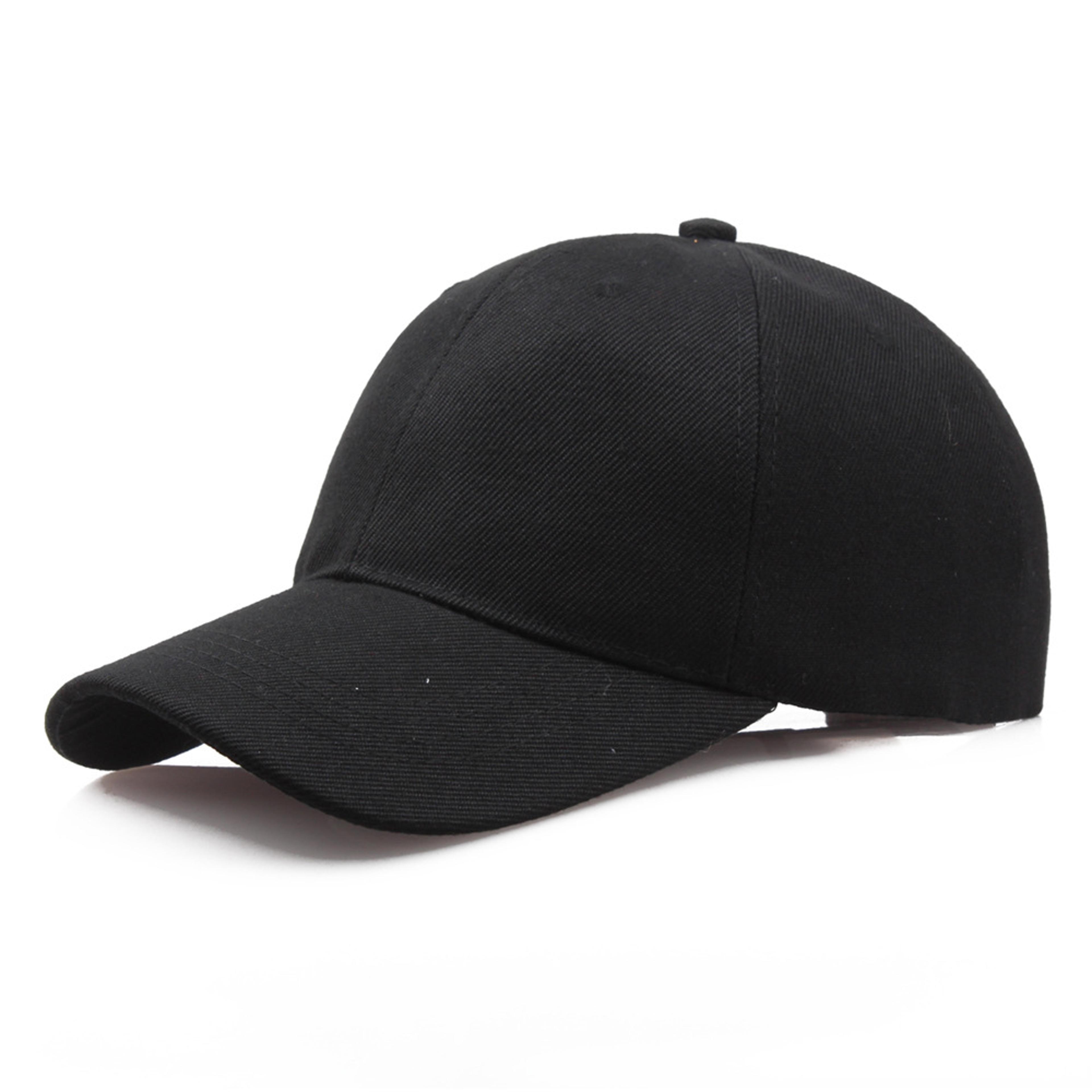 black baseball cap snapback dad hat unisex adjustable casual streetwear cap