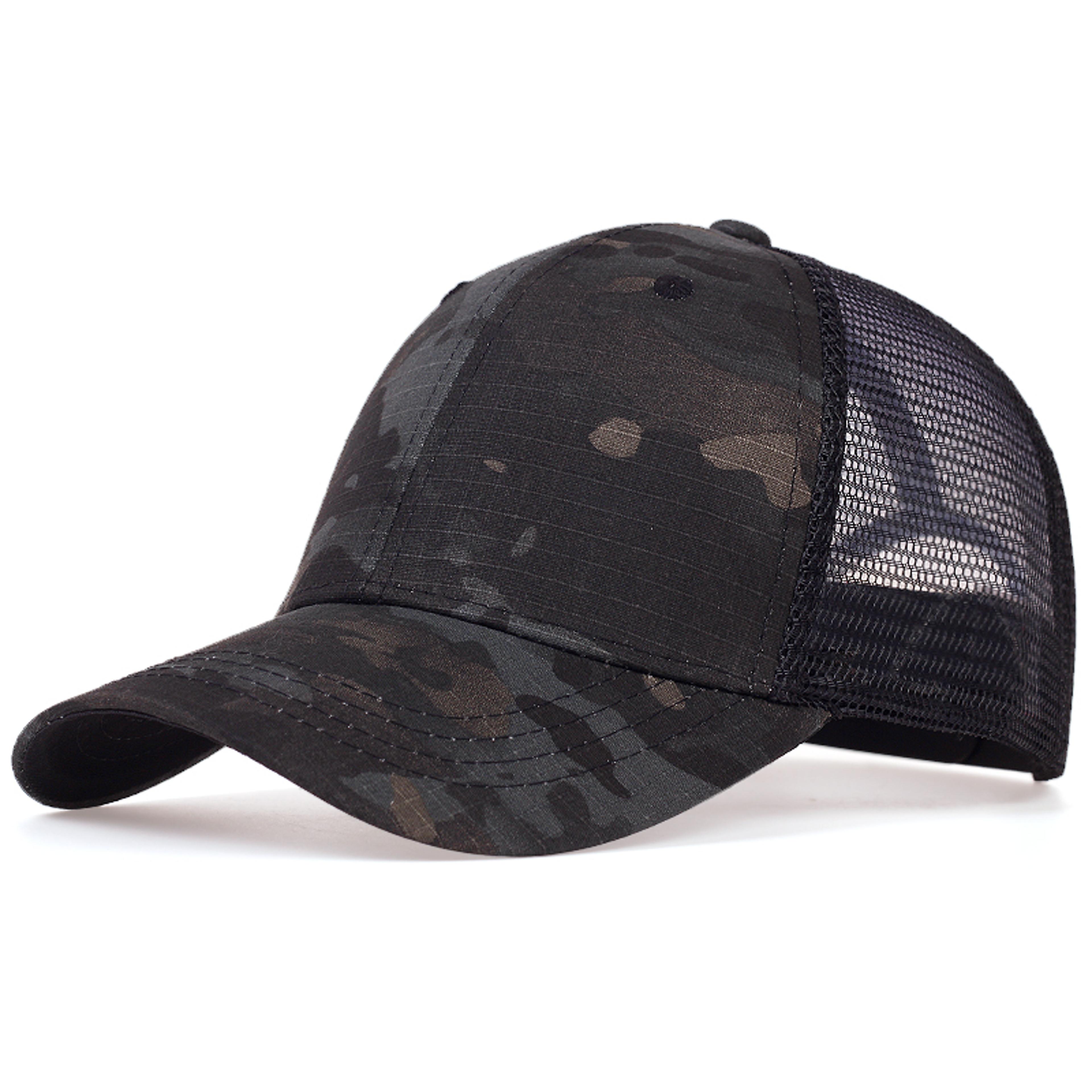 breathable mesh sun hat adjustable trucker tactical camouflage cap