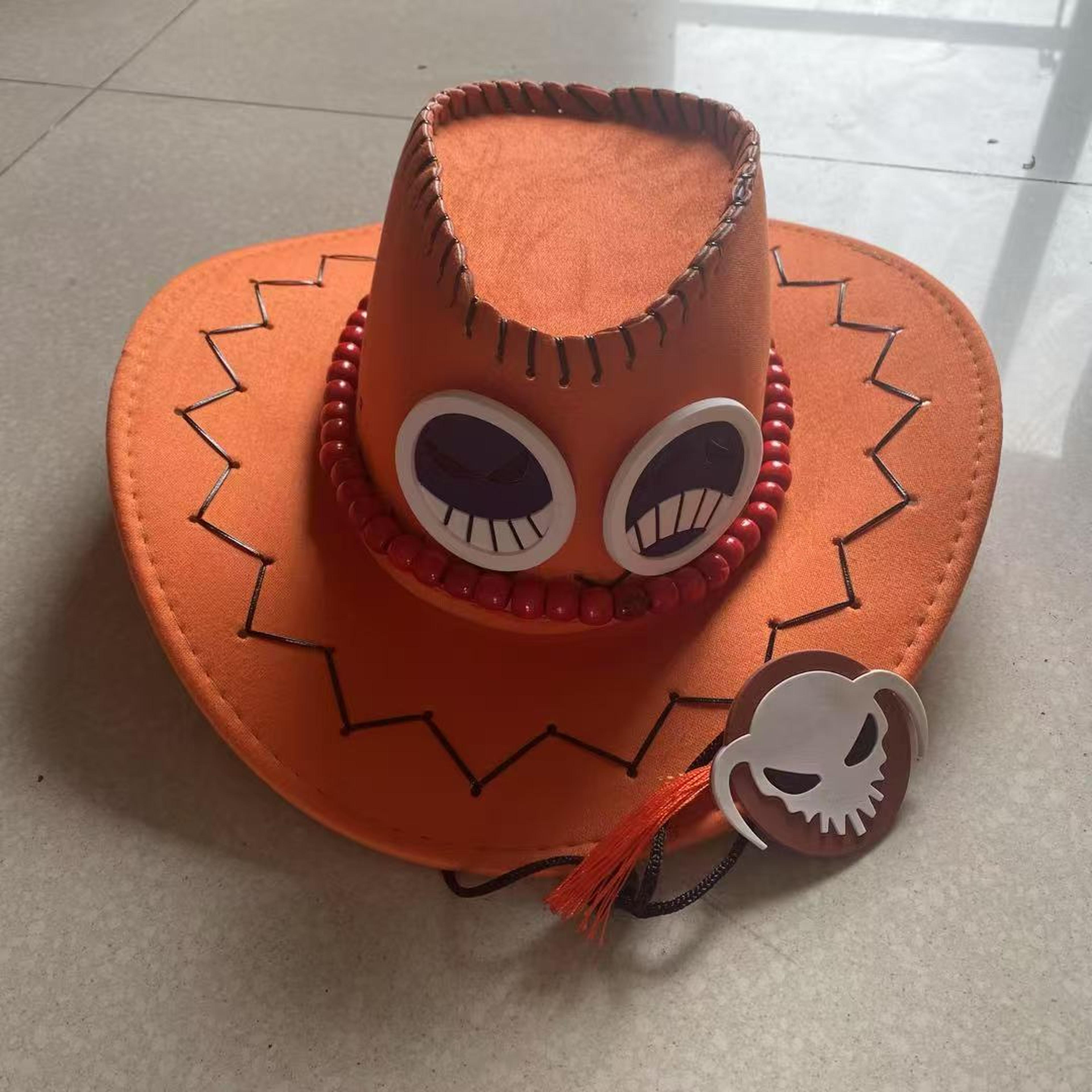 portgas d ace anime cowboy cap unisex one piece cosplay hat for fans