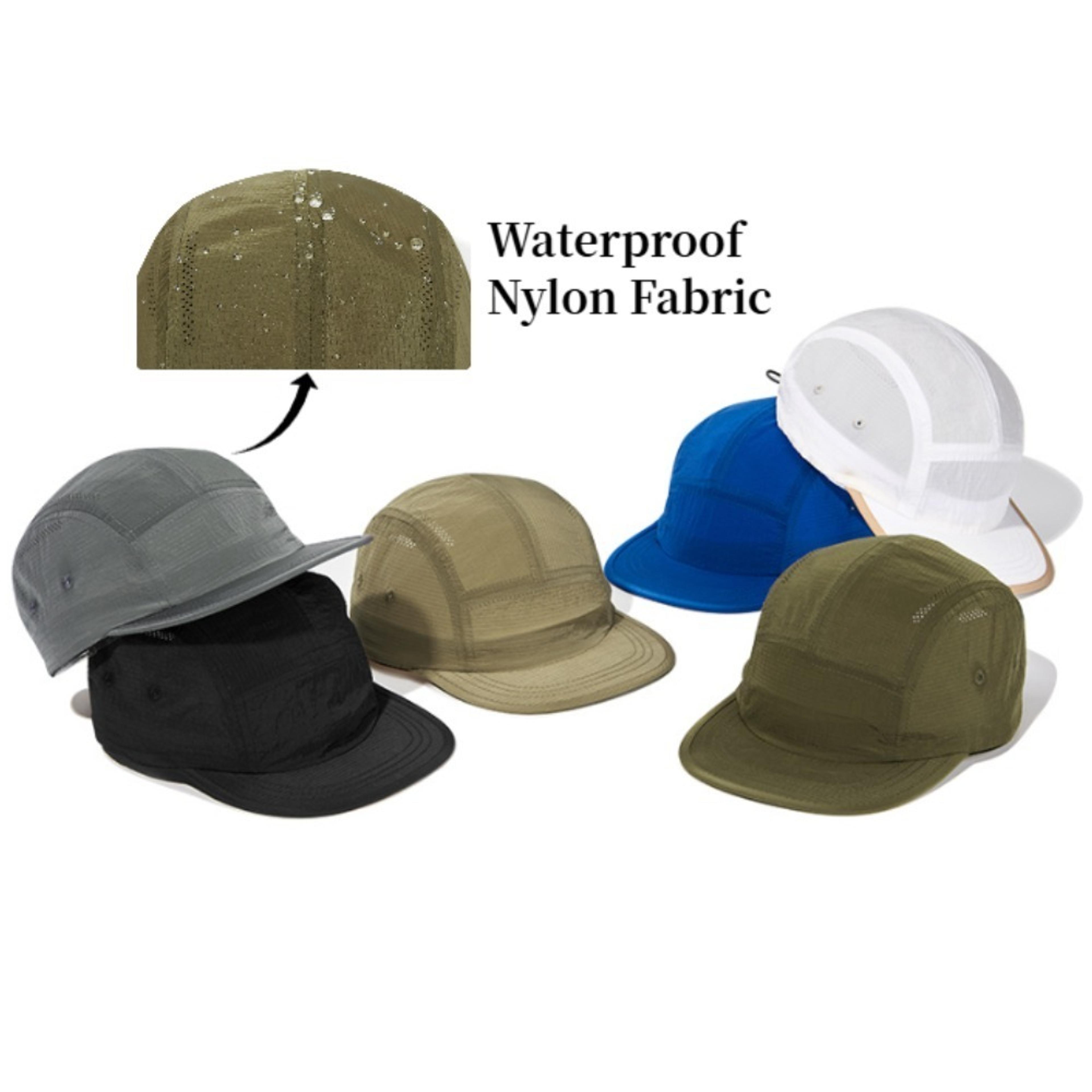 waterproof nylon mesh flat top baseball cap for outdoor sports running cycling & golf