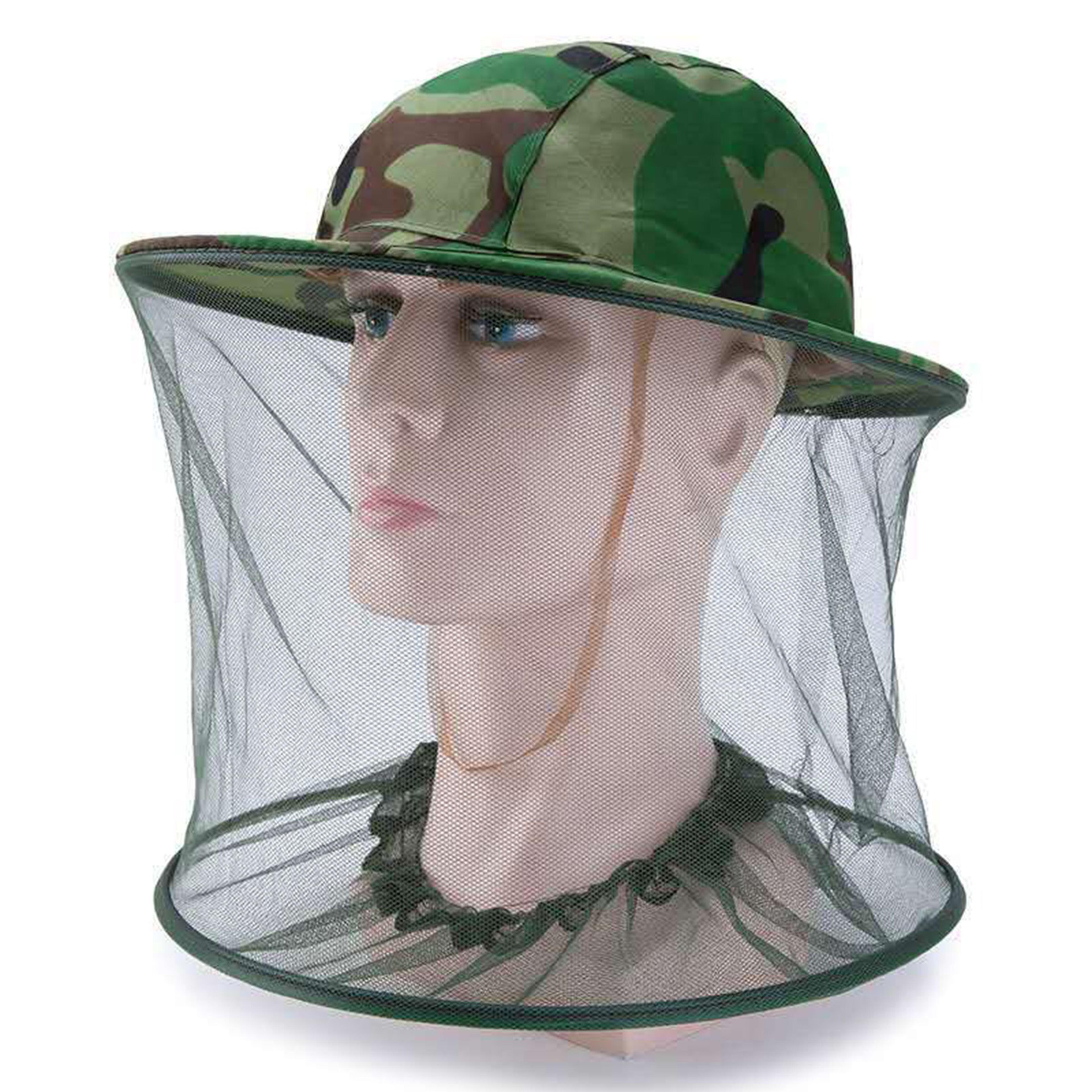 breathable insect mesh cap with mosquito head net for fishing & beekeeping sun protection hat