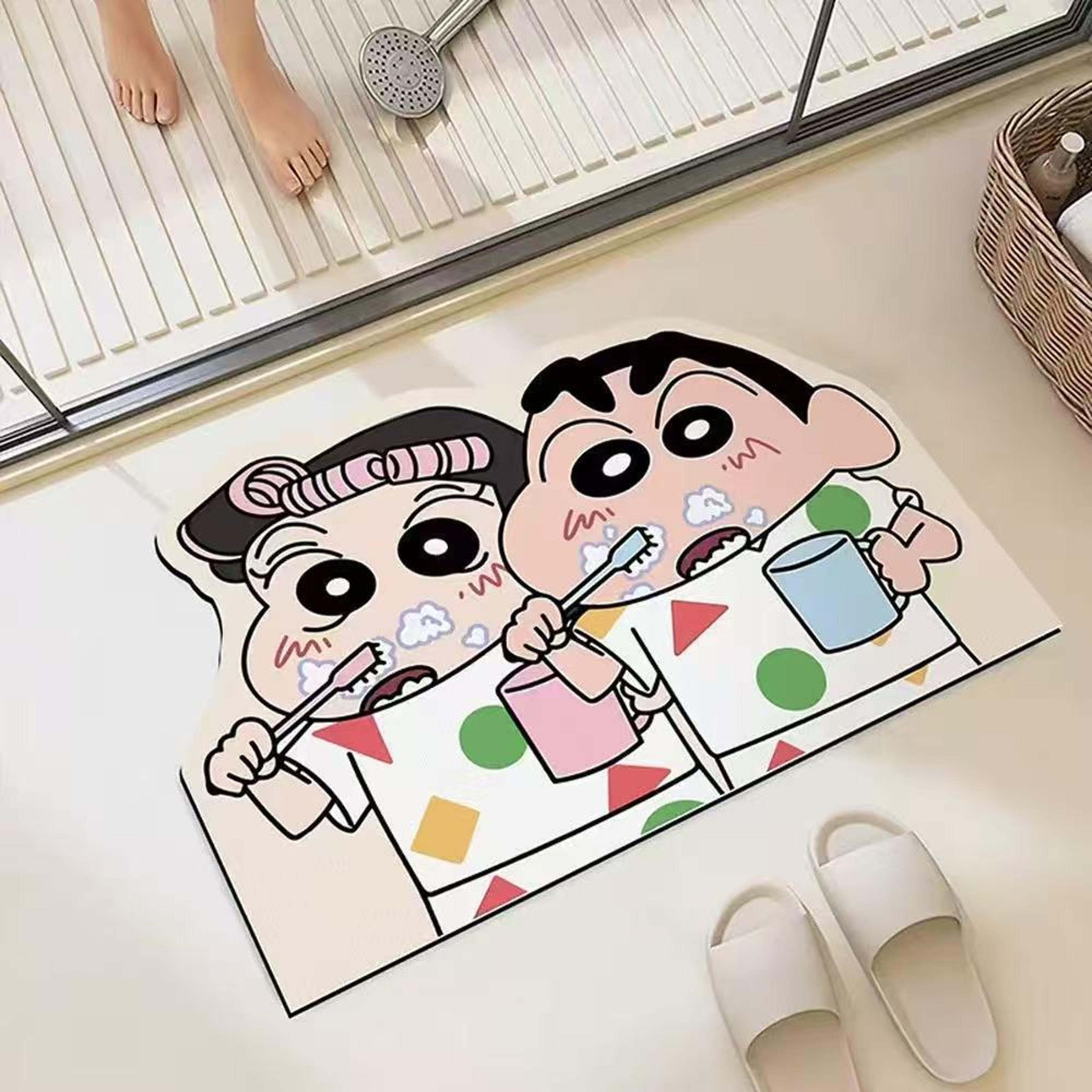 anime quick dry bath mat cute cartoon absorbent non slip bathroom rug home decor