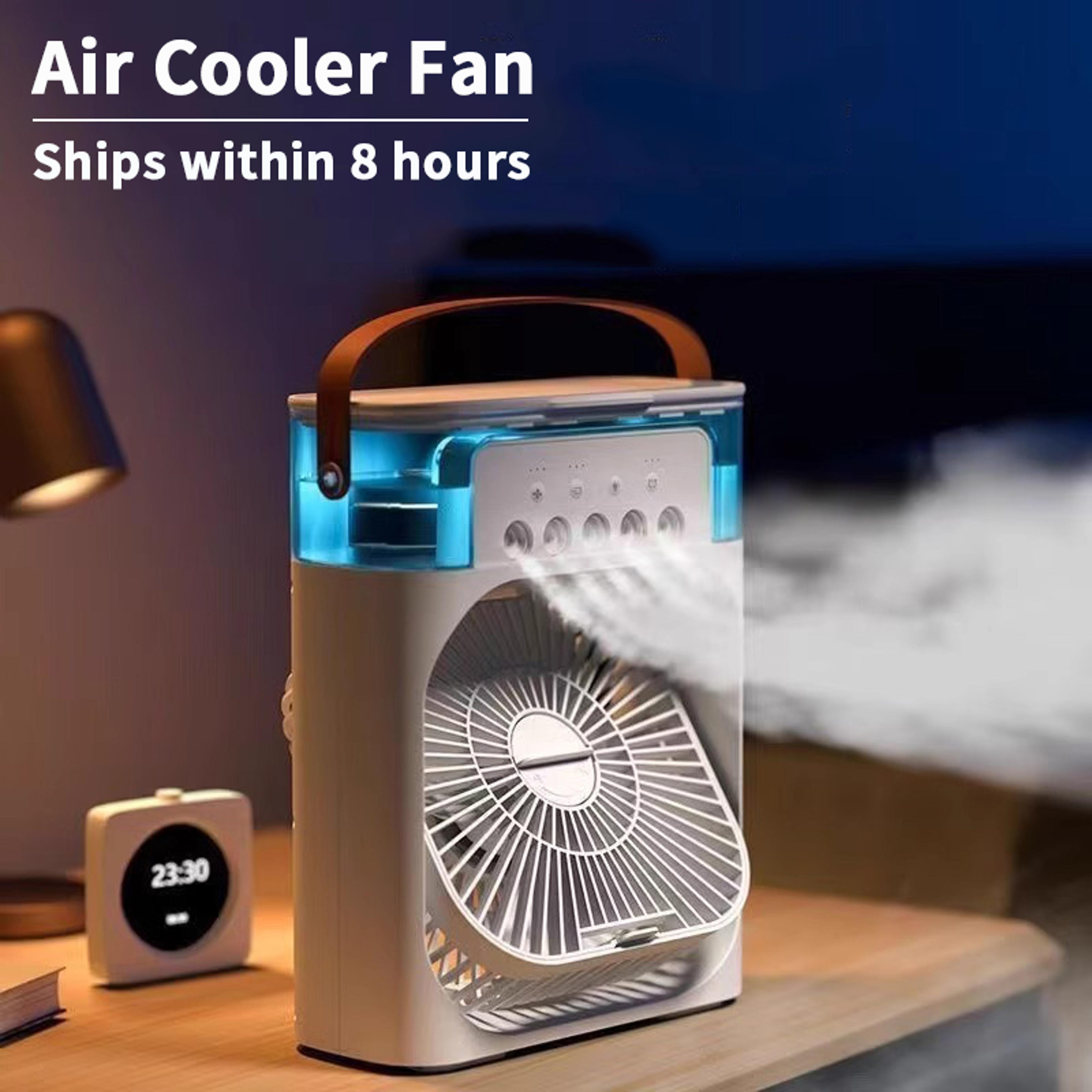 arcticglow portable air cooler with humidifier & led night light