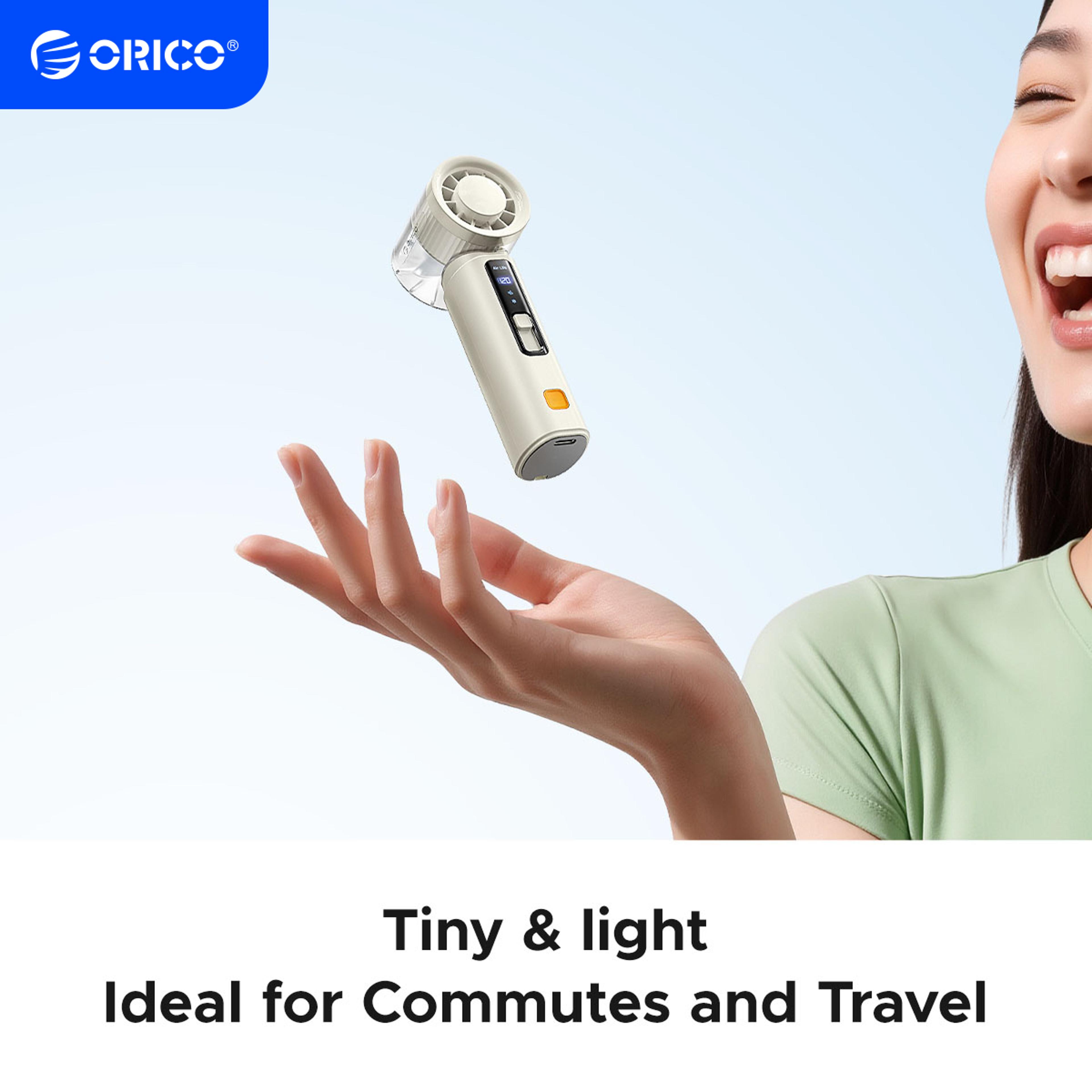 orico portable handheld rechargeable mini fan speed usb cooling foldable personal cooling fan