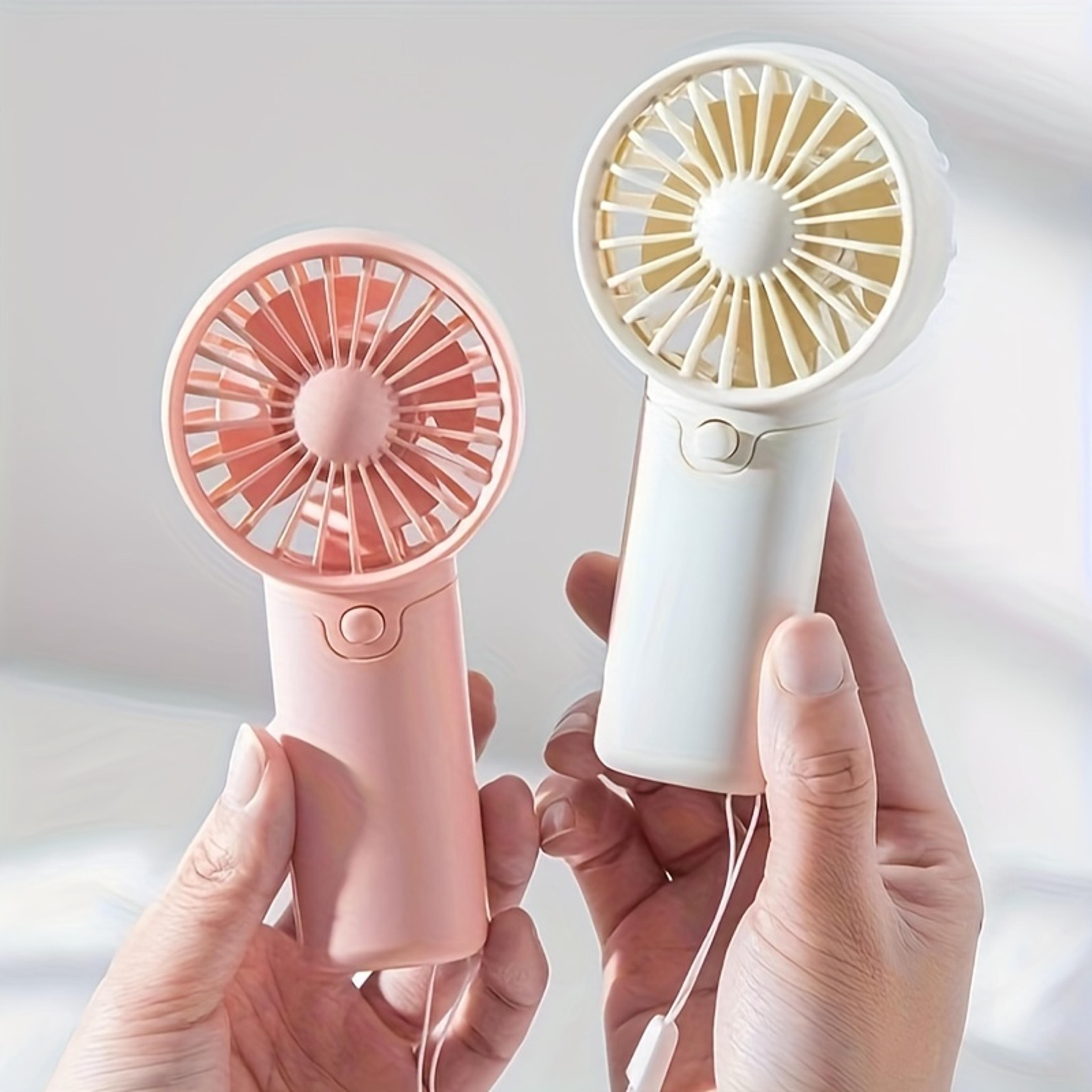 usb rechargeable portable handheld fan mini pocket fan low noise travel cooling fan outdoor use