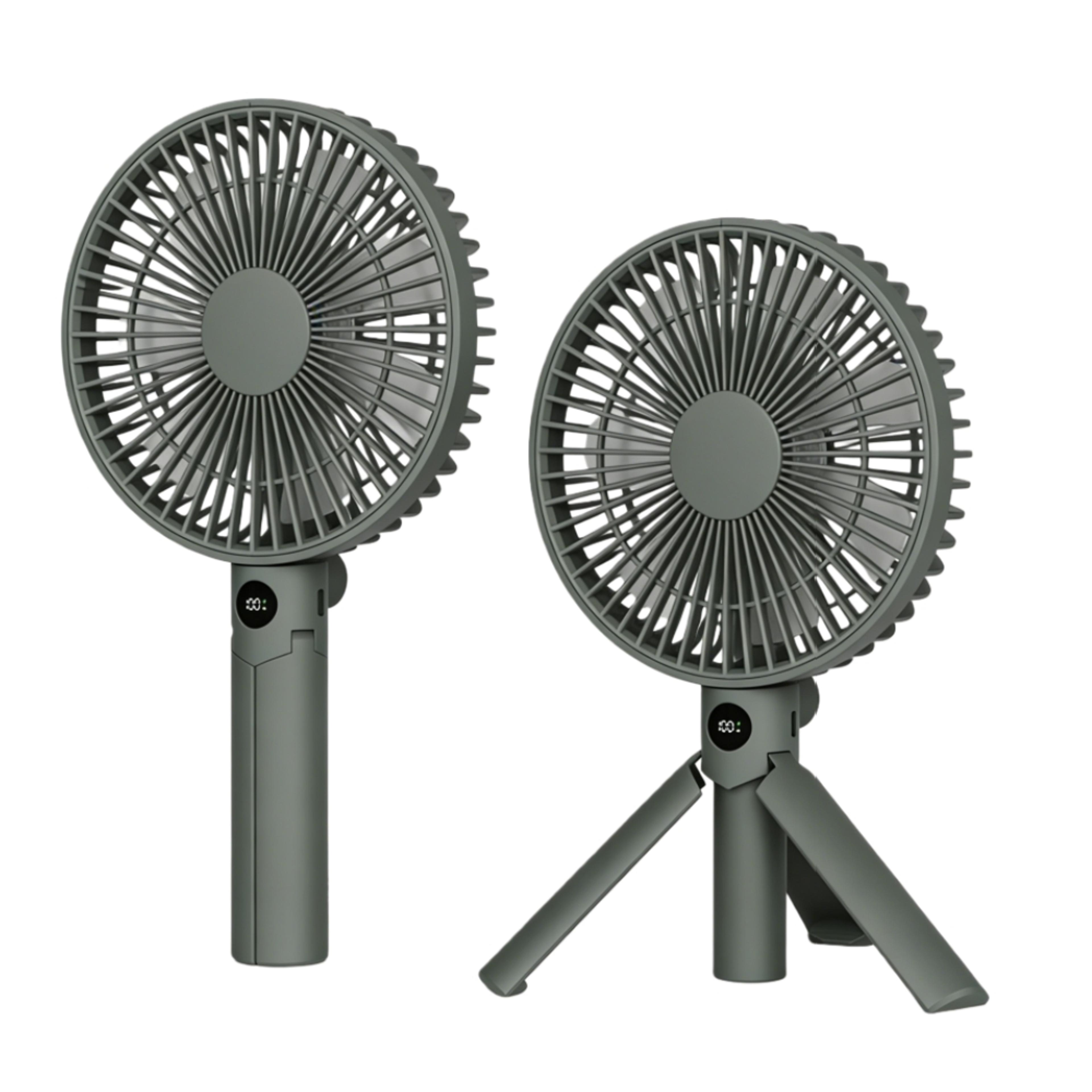 xiaotree portable rechargeable camping fan with led display adjustable tripod handheld fan