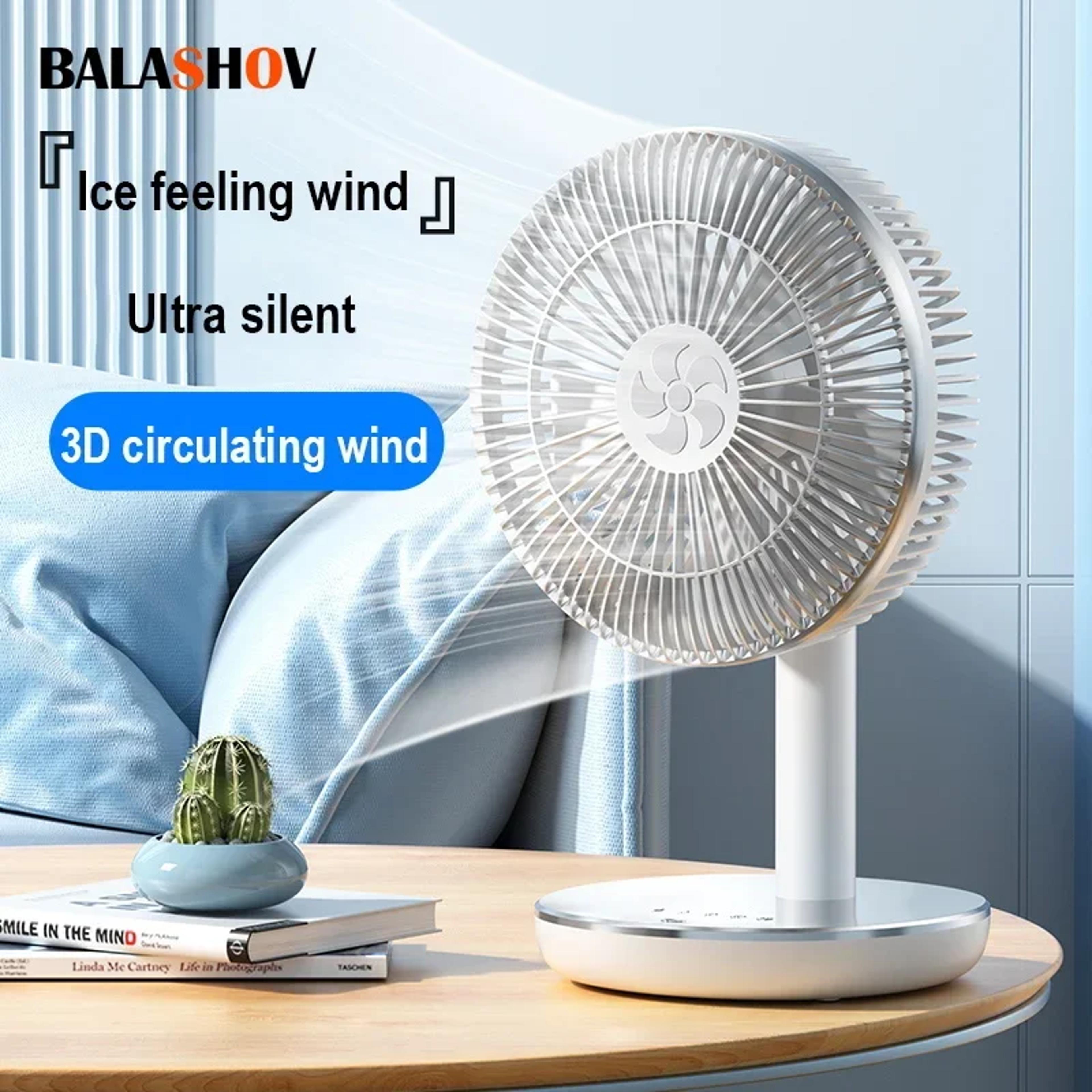 breezemax portable desk fan usb rechargeable cooling fan for home office & travel