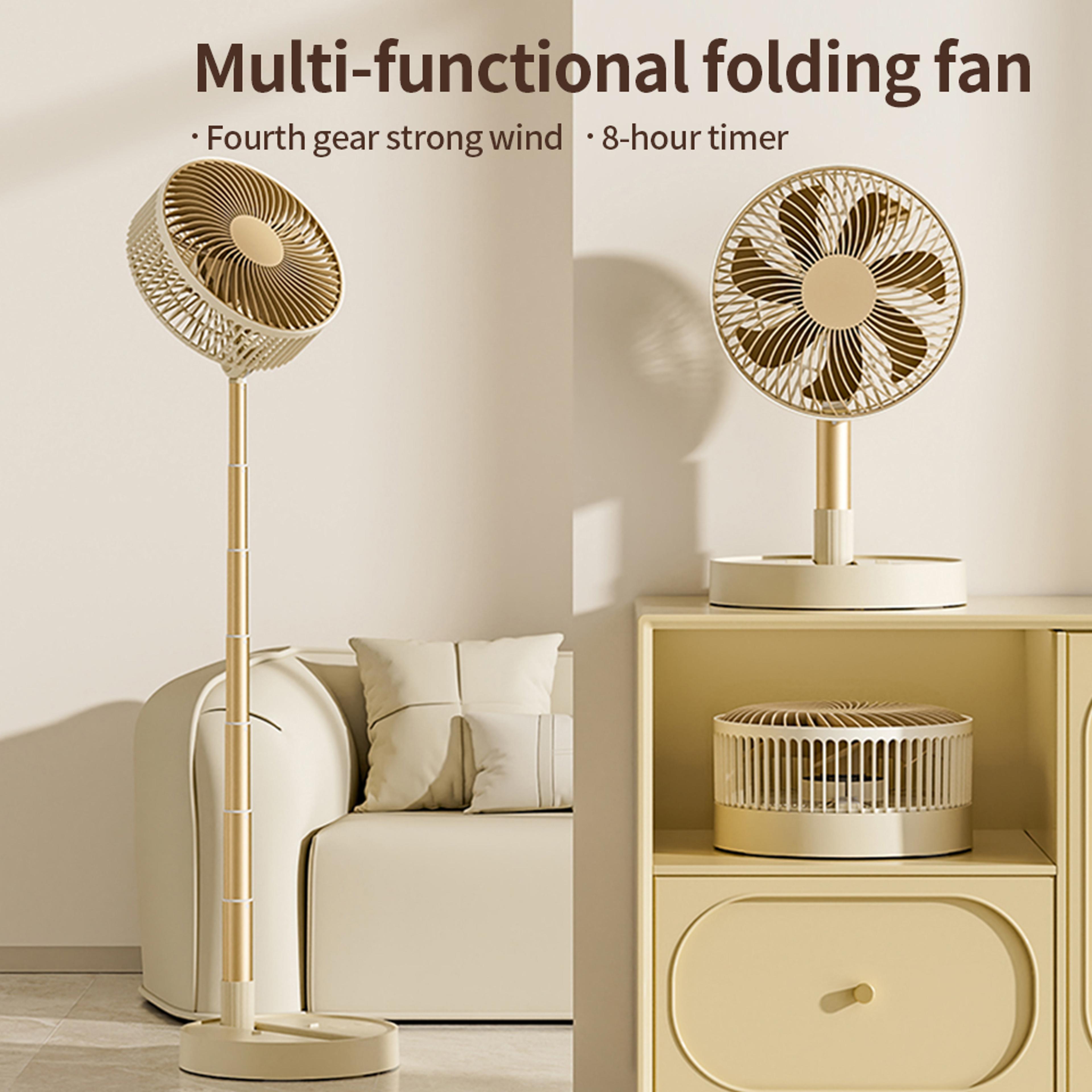 coolbreeze foldable portable fan usb rechargeable battery operated portable fan with timer & speeds