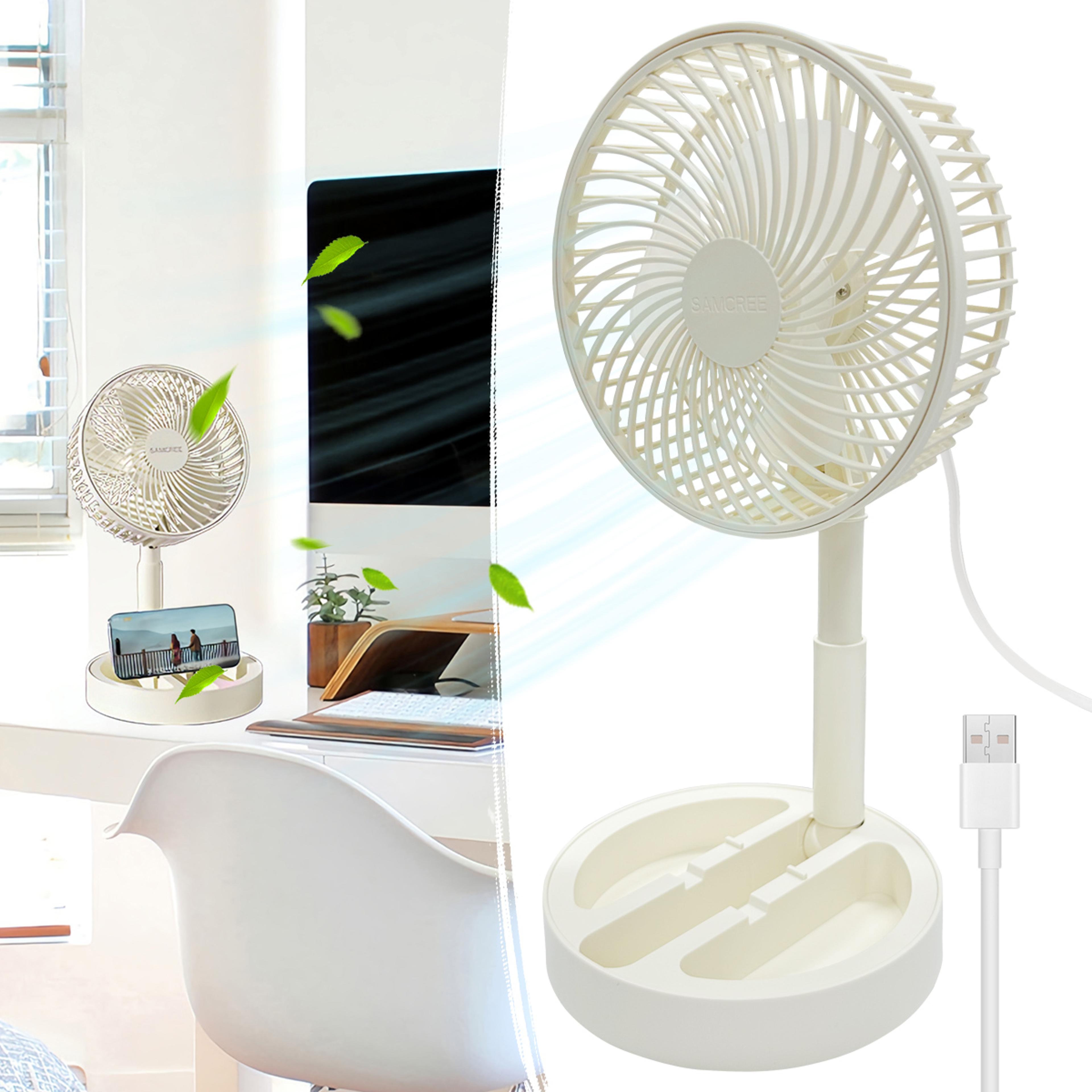 coolfold usb portable desk fan foldable mini air circulator for home office & travel