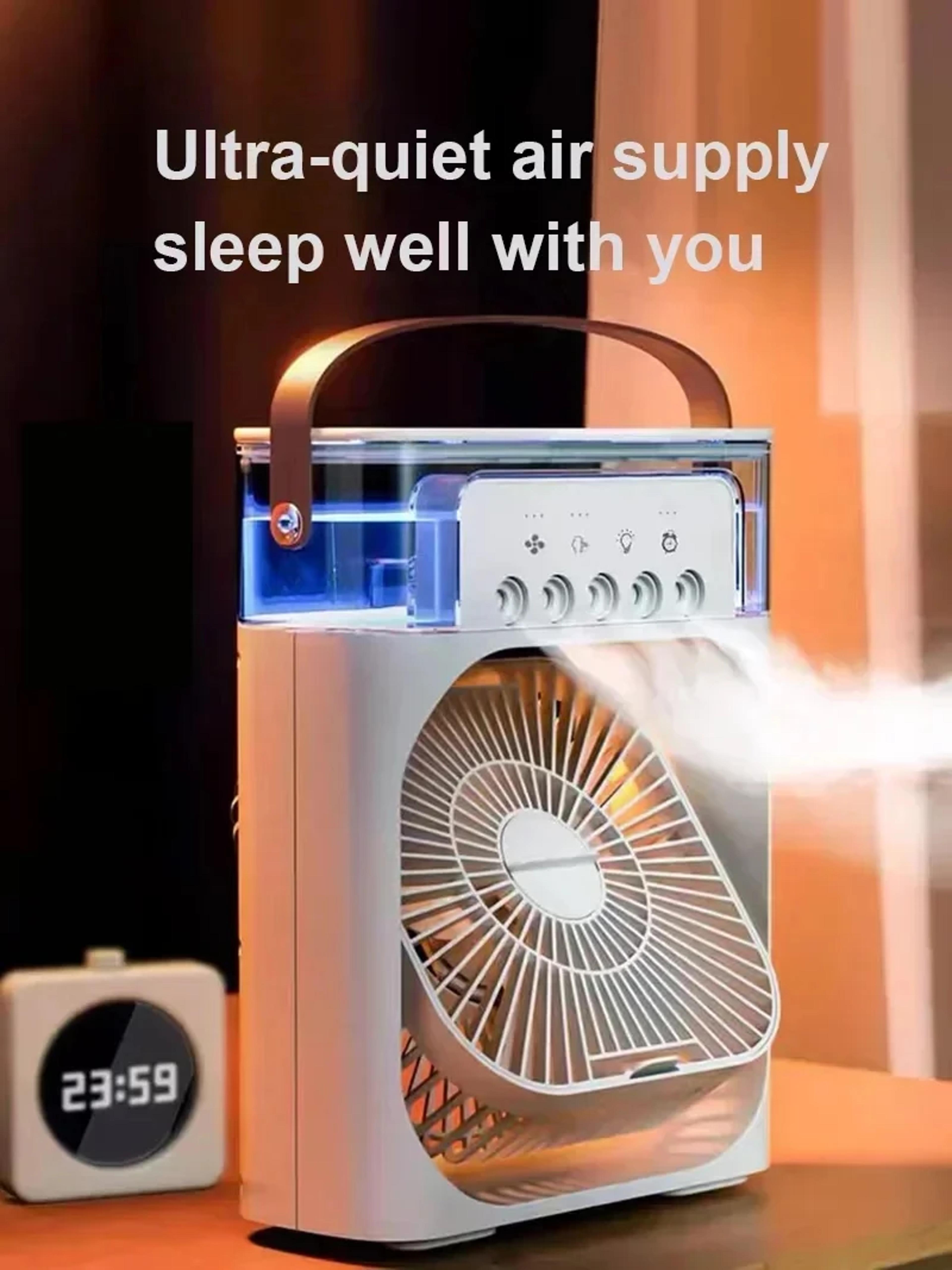 arcticglow portable air cooler humidifier & led night light fan