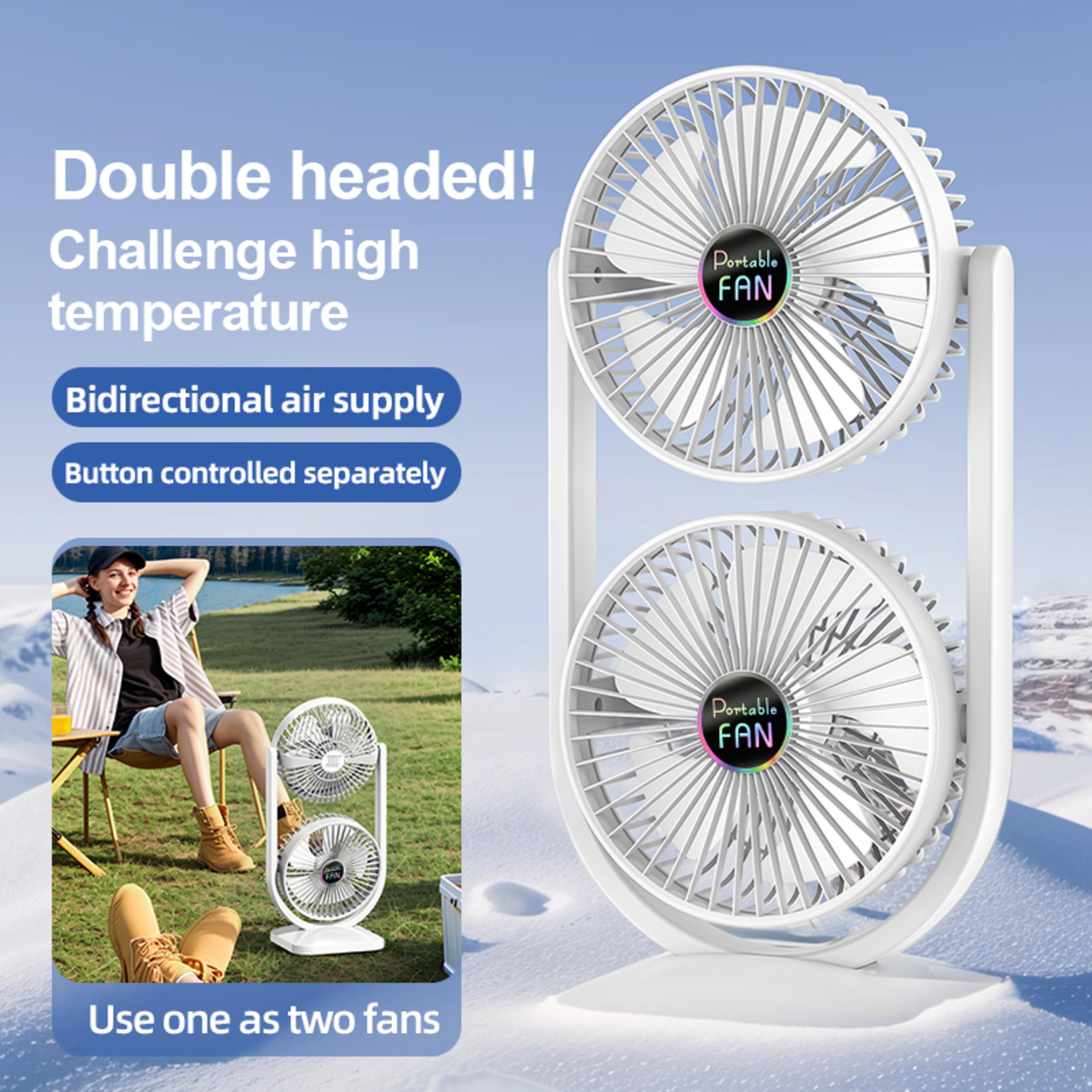 rechargeable usb desktop fan portable mini rotating air cooler for office home & travel