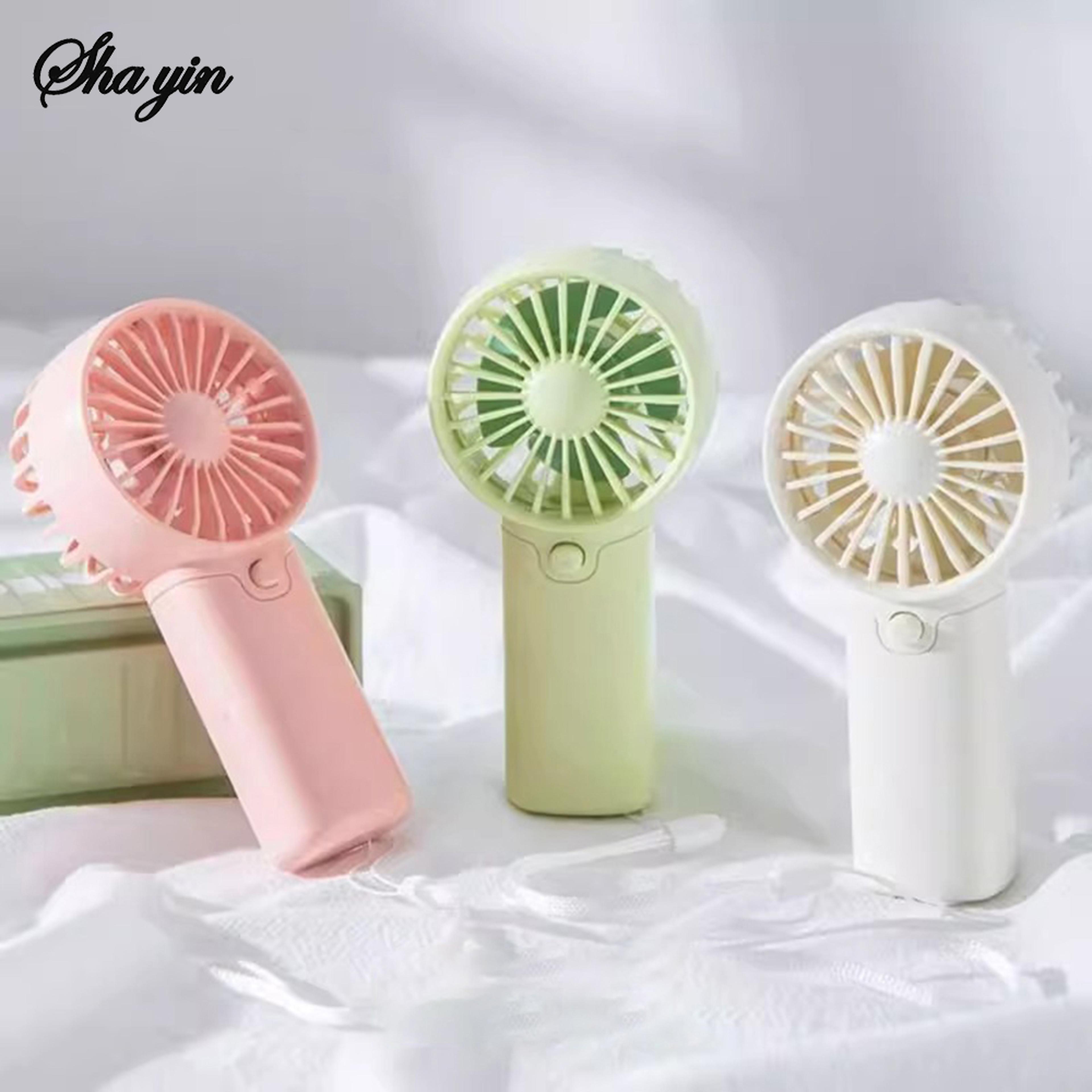 cartoon mini portable handheld fan battery powered personal cooling fan for office travel