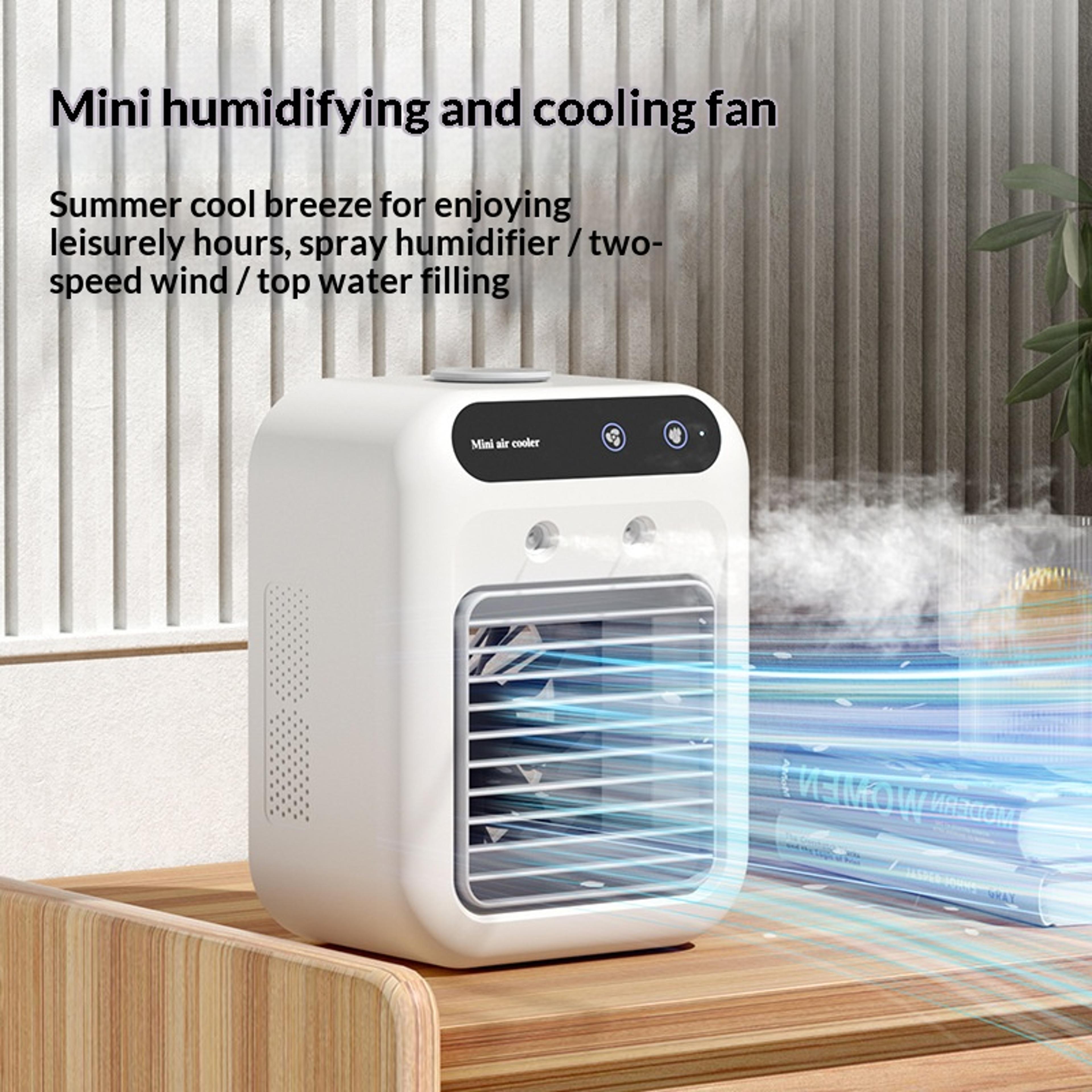 portable evaporative desktop air cooler mini air conditioner with humidification