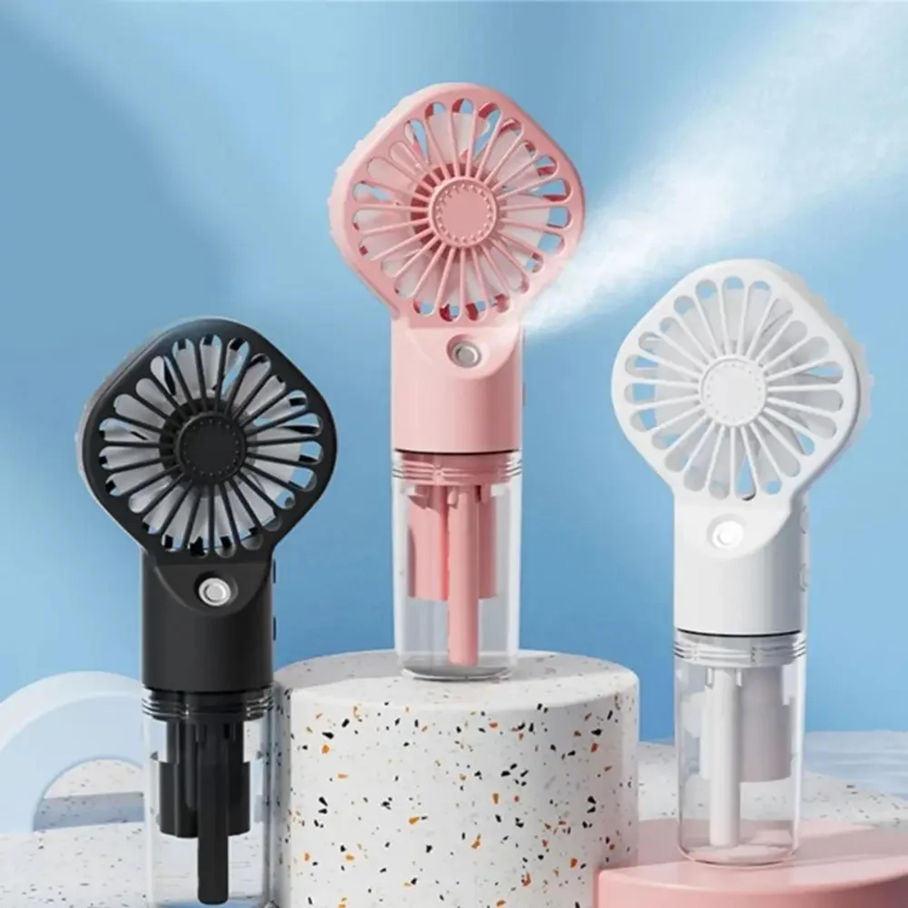 portable handheld misting fan usb rechargeable fan