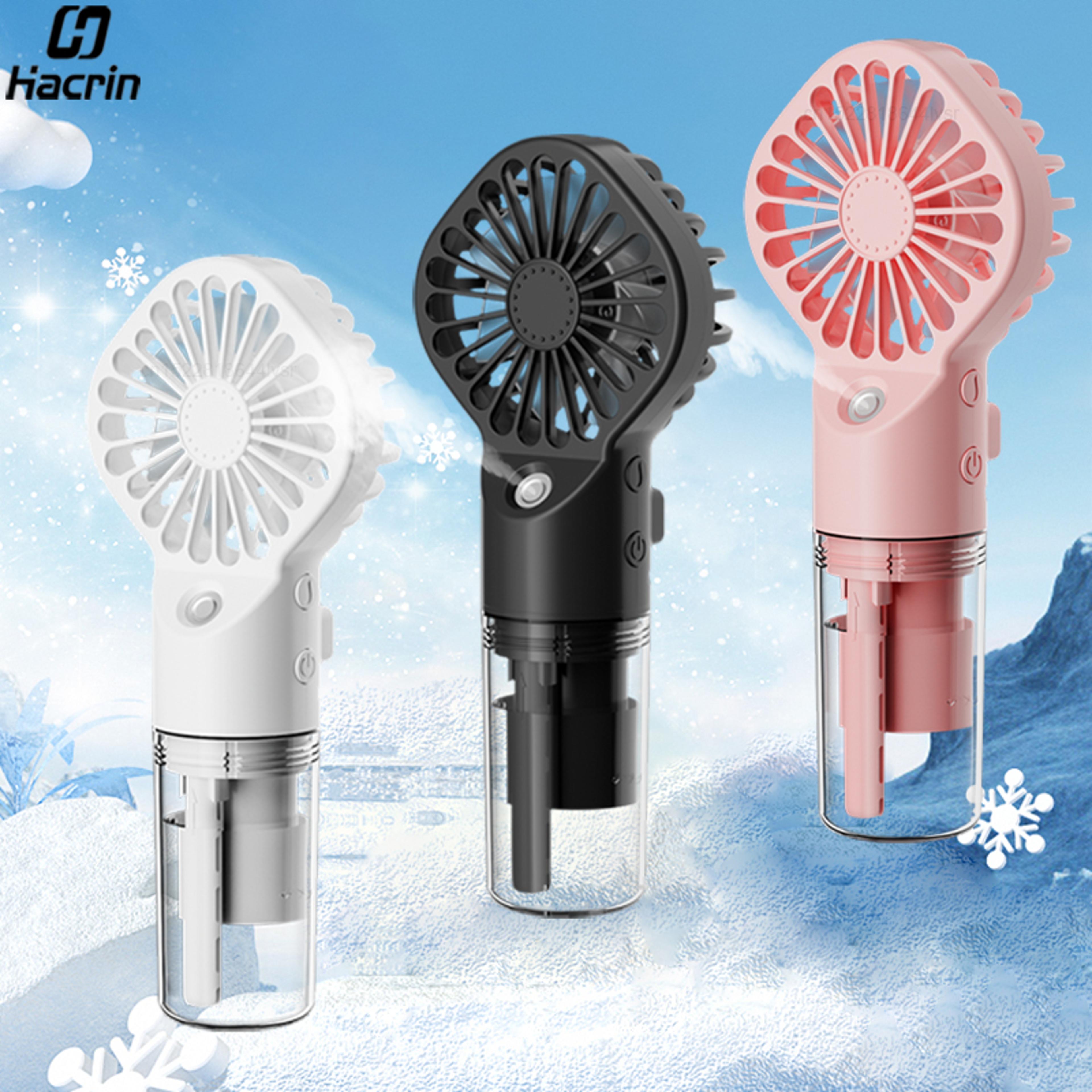 portable mist fan handheld humidifier fan usb rechargeable mini cooling fan