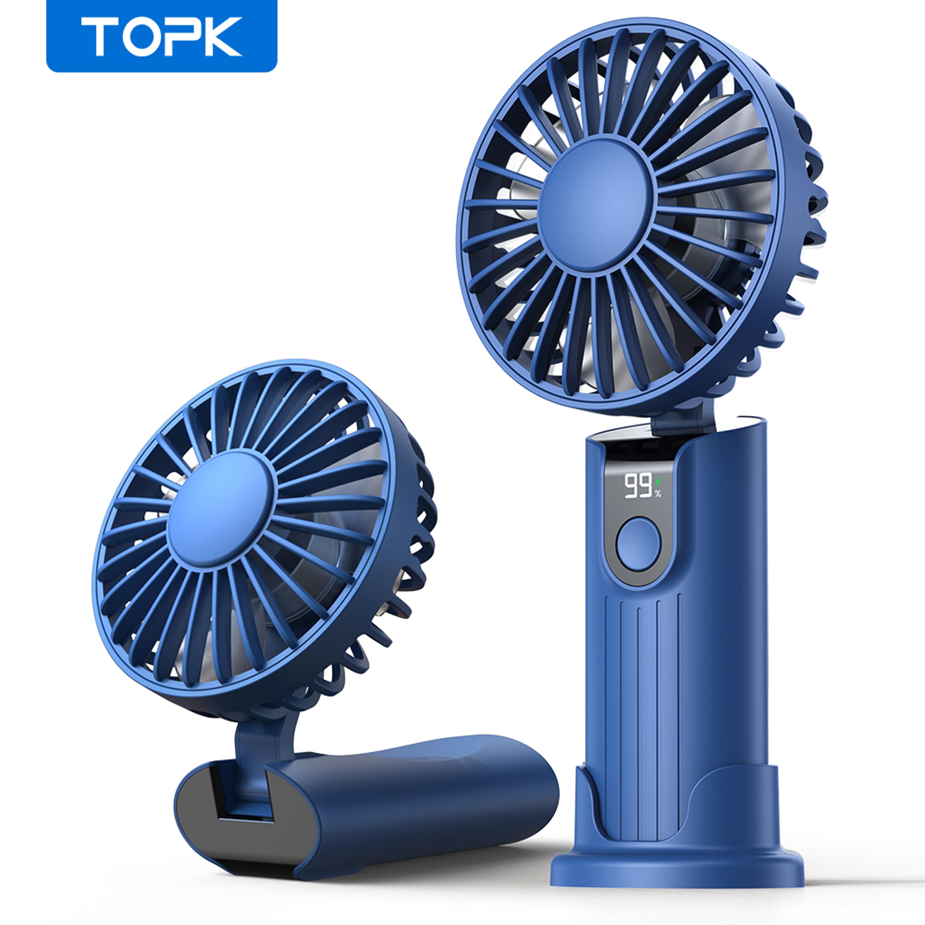 topk portable mini fan rechargeable handheld usb desk fan pocket cooling fan