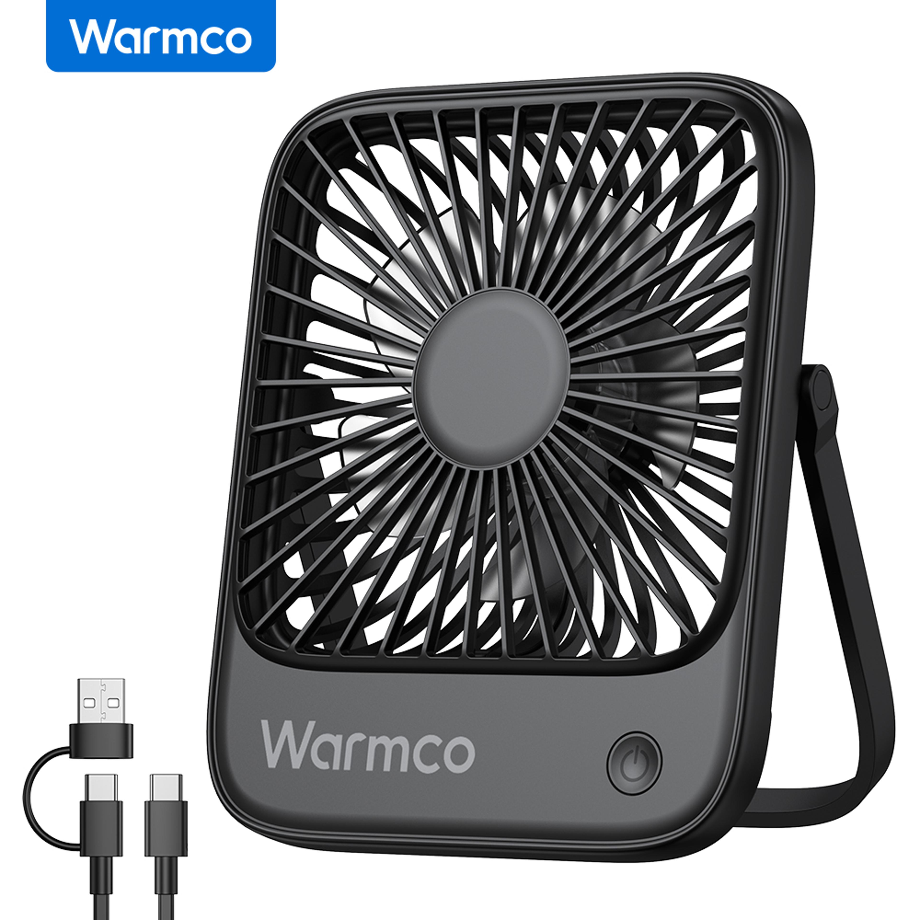 warmco mini usb desk fan portable usb c quiet desk cooling fan speed rotation