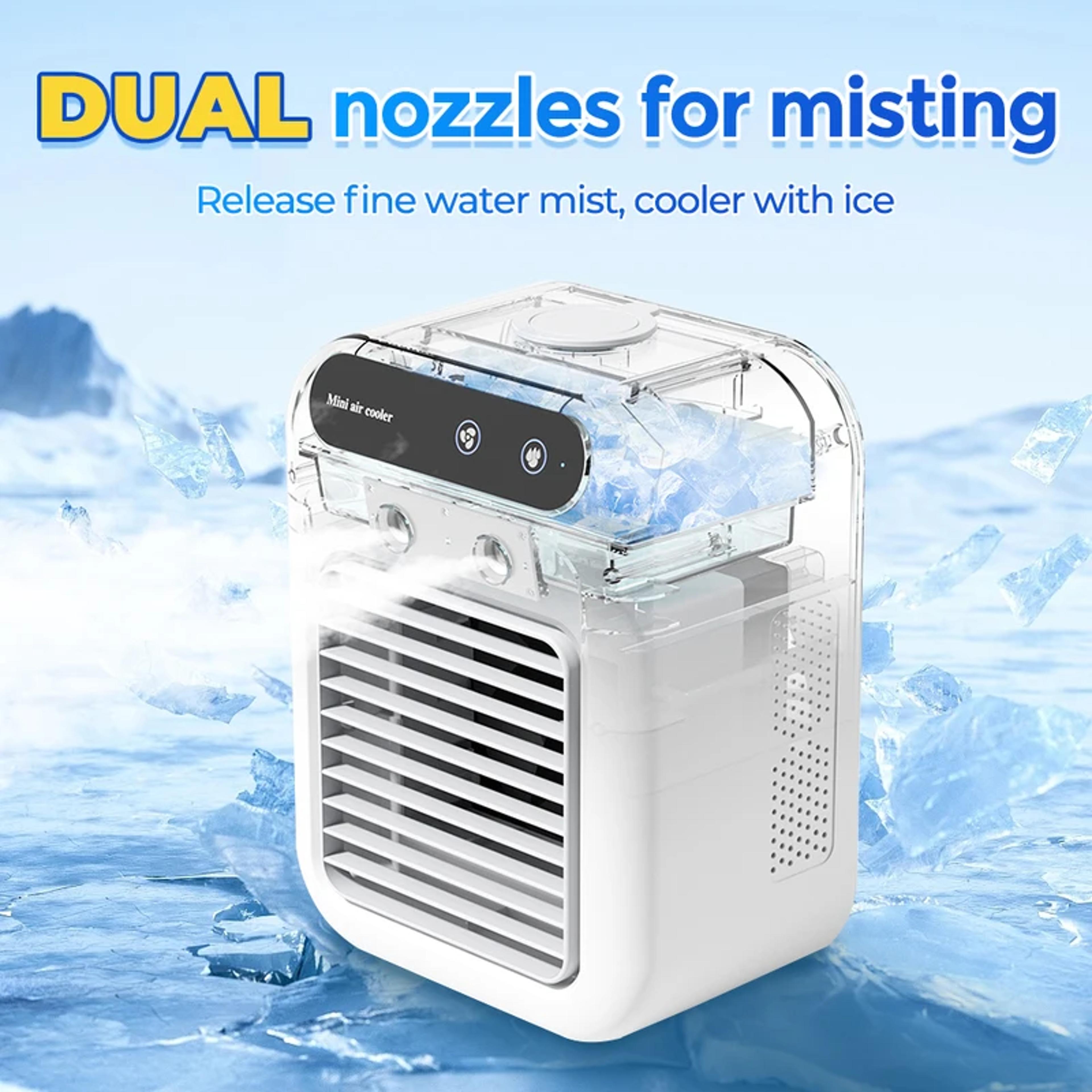 portable mini air cooler fan personal evaporative air cooler & humidifier for home and office