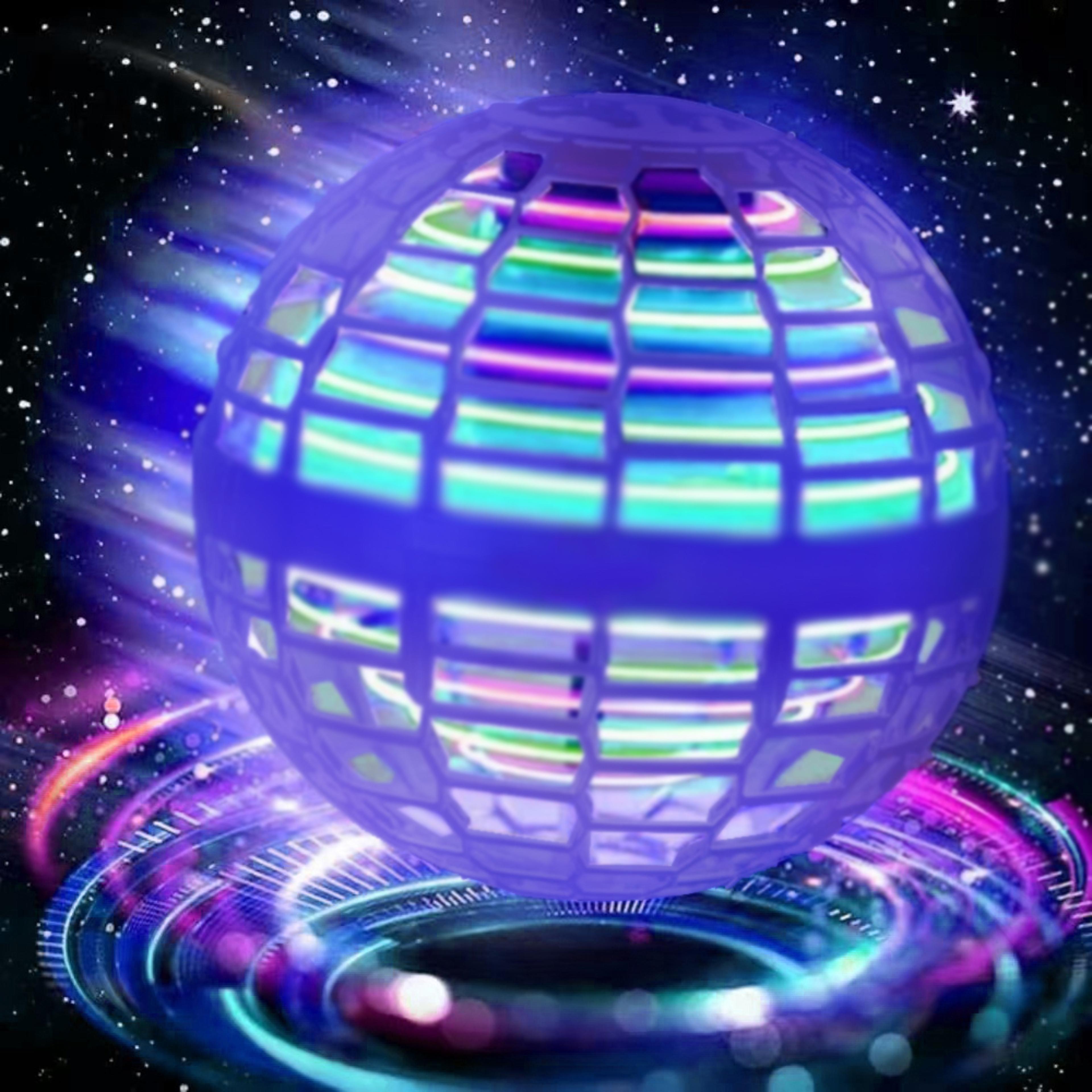 hand controlled led cosmic flying ball drone toy for kids indoor outdoor hovering orb