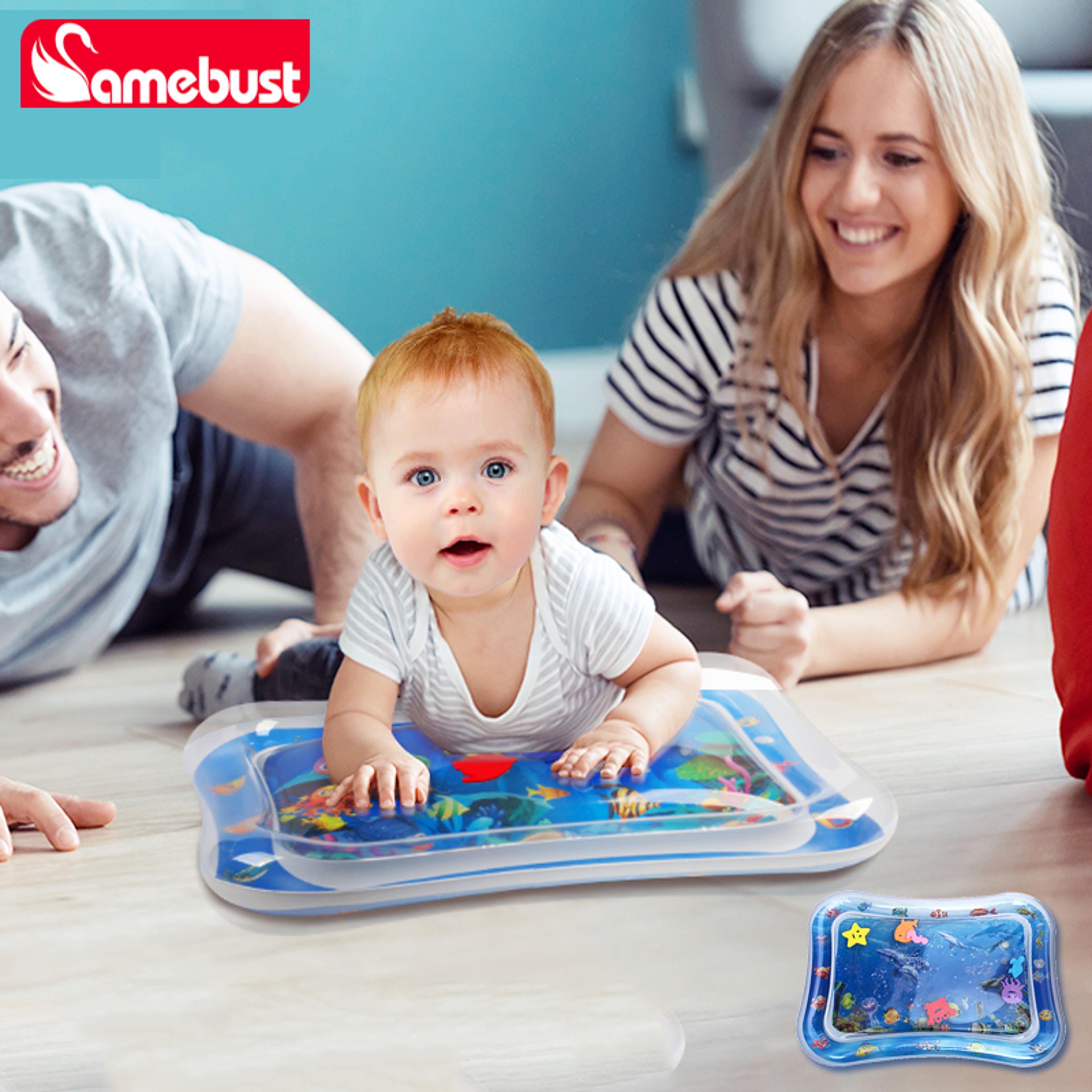 inflatable baby tummy time water play mat sensory development water pad for infants and toddlers