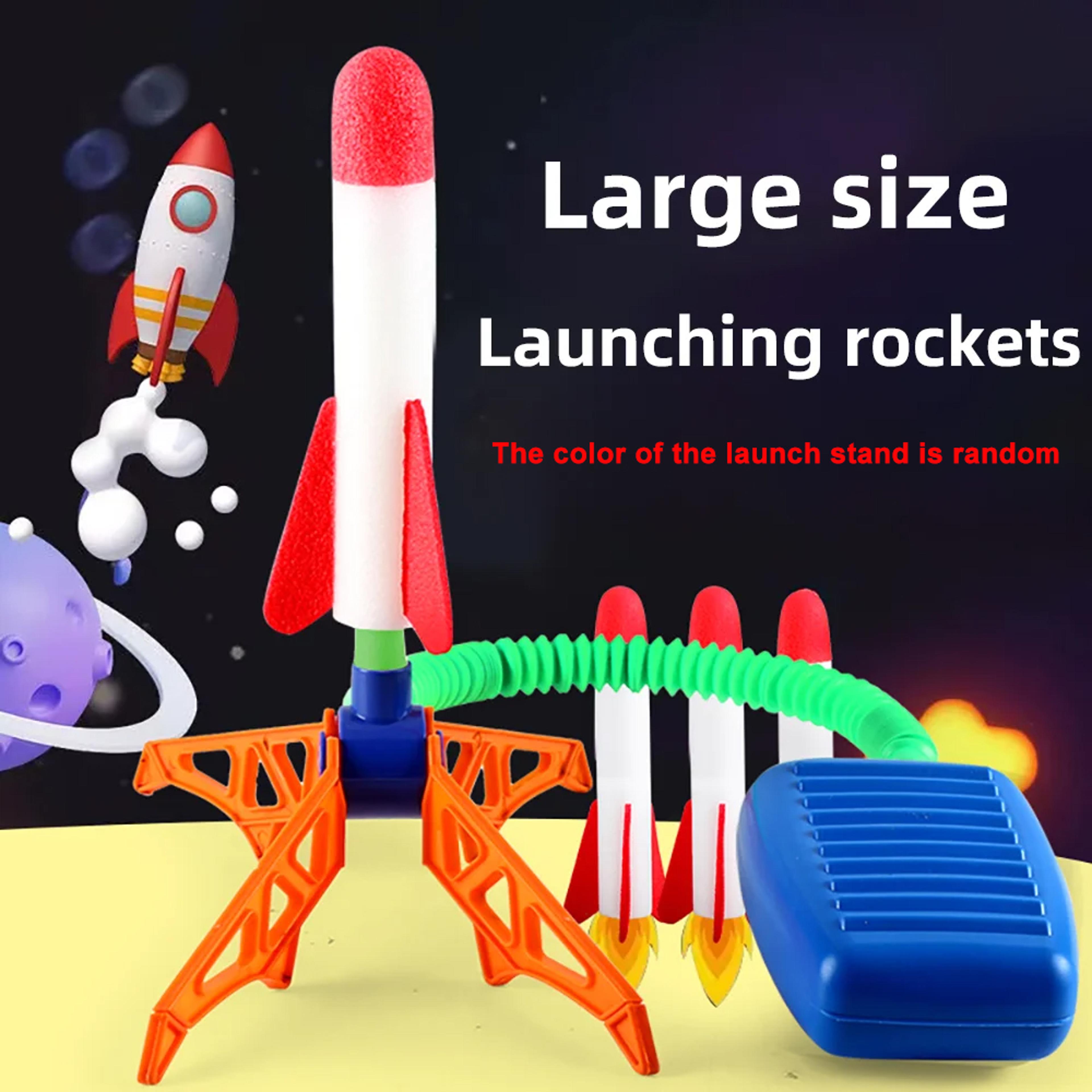 kids stomp rocket launcher air powered outdoor flying rocket toy stem family game