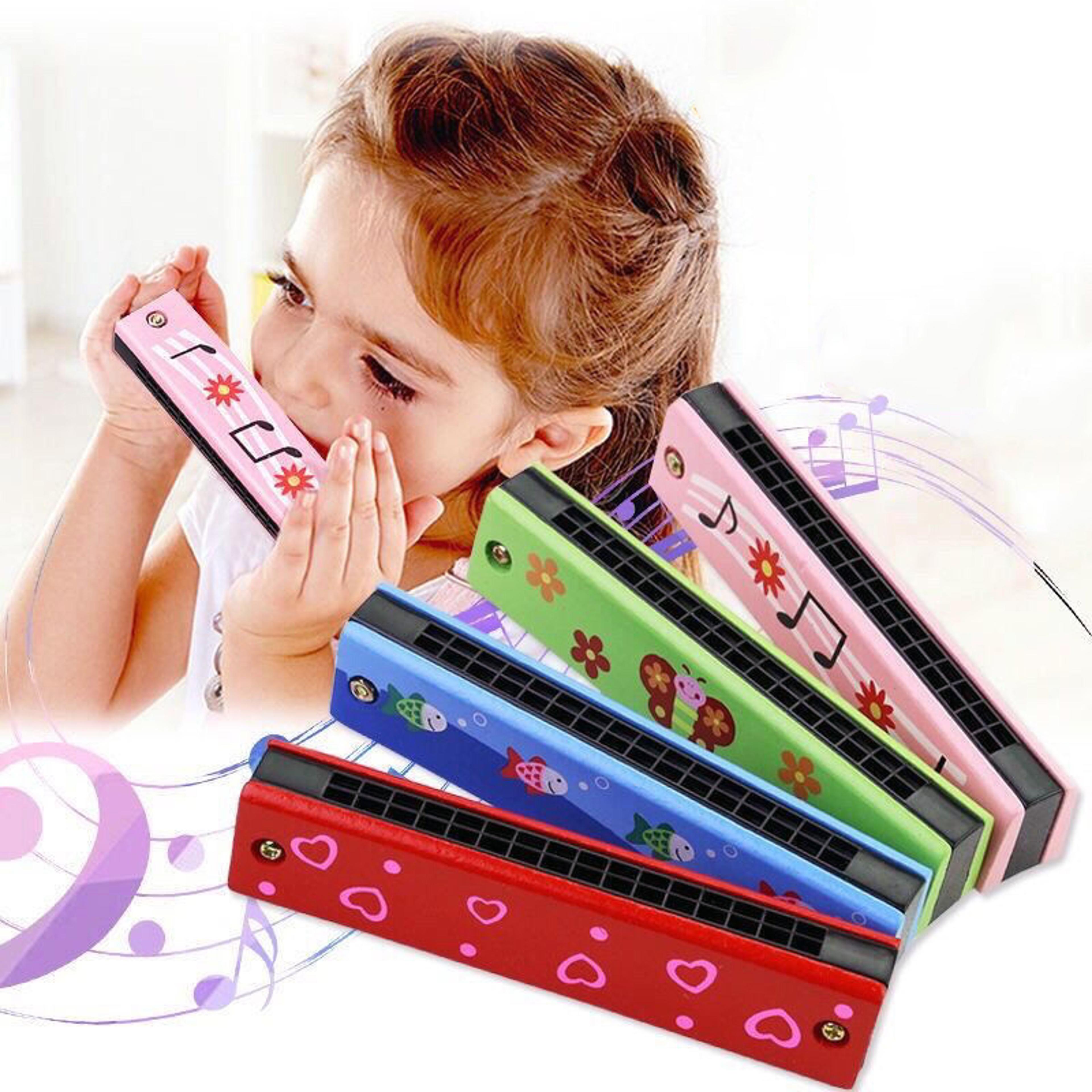 wooden harmonica for kids musical instrument toy for early learning beginners