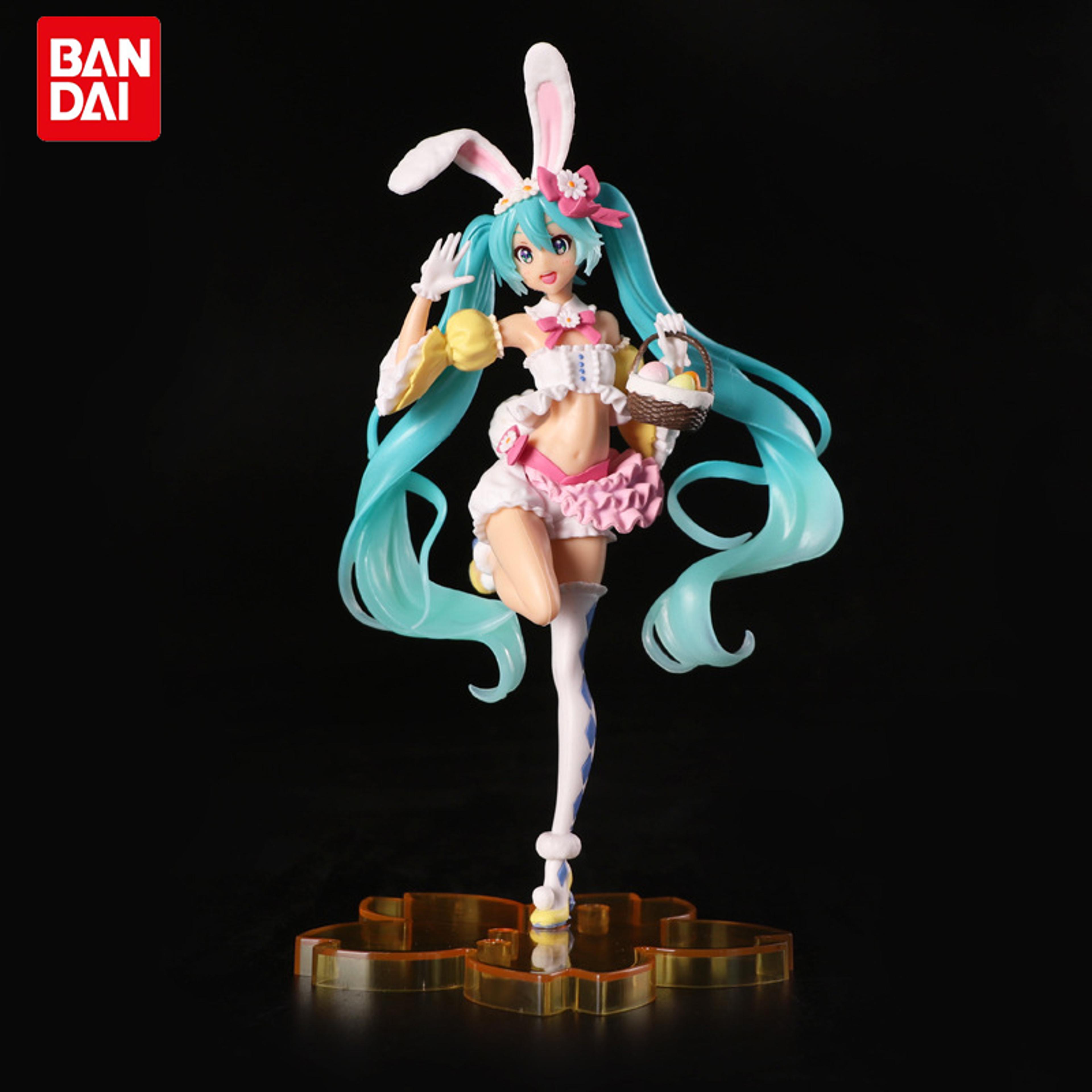 hatsune miku kawaii pvc anime figure rabbit ears collectible doll ornament