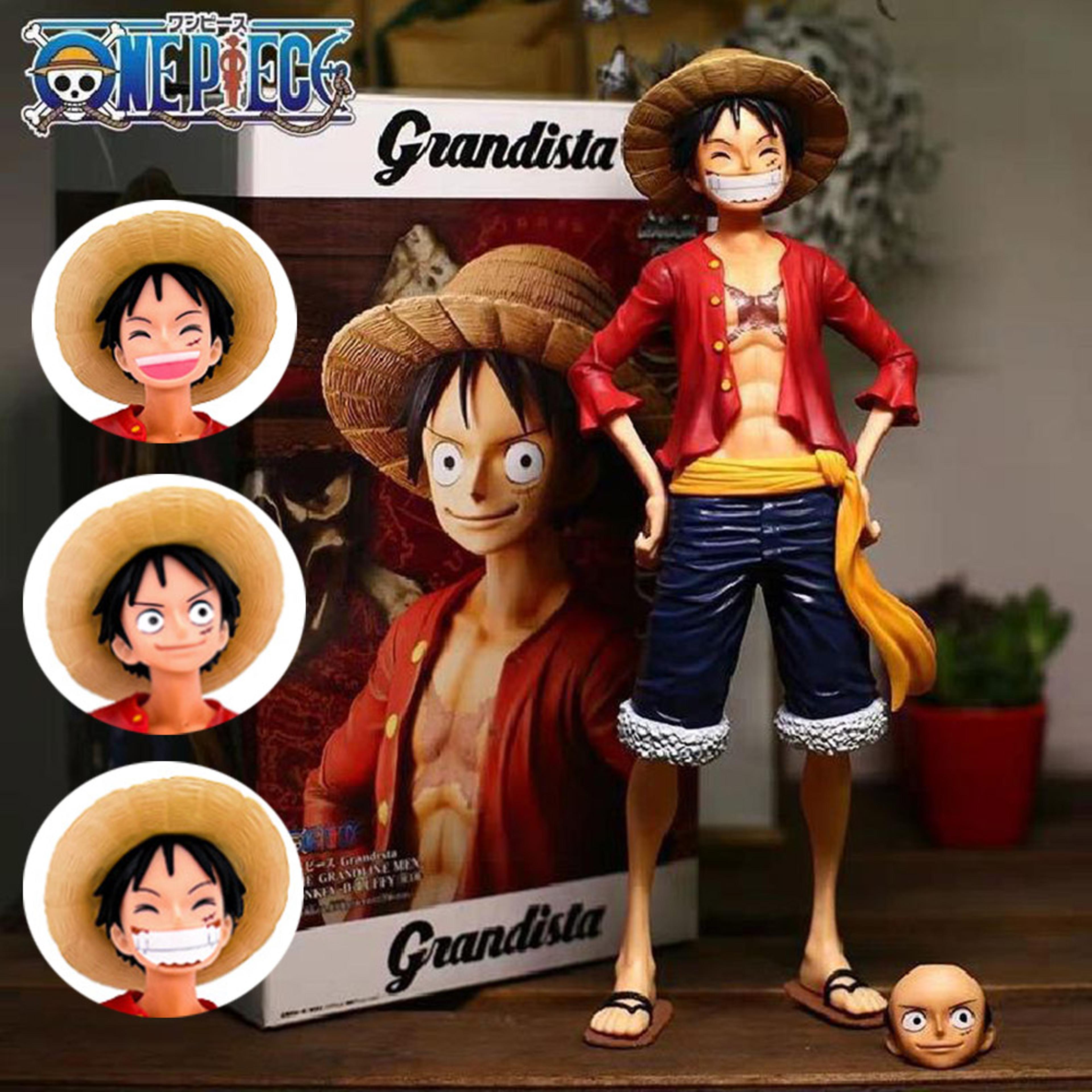 one piece luffy face changing action figure anime collectible model toy