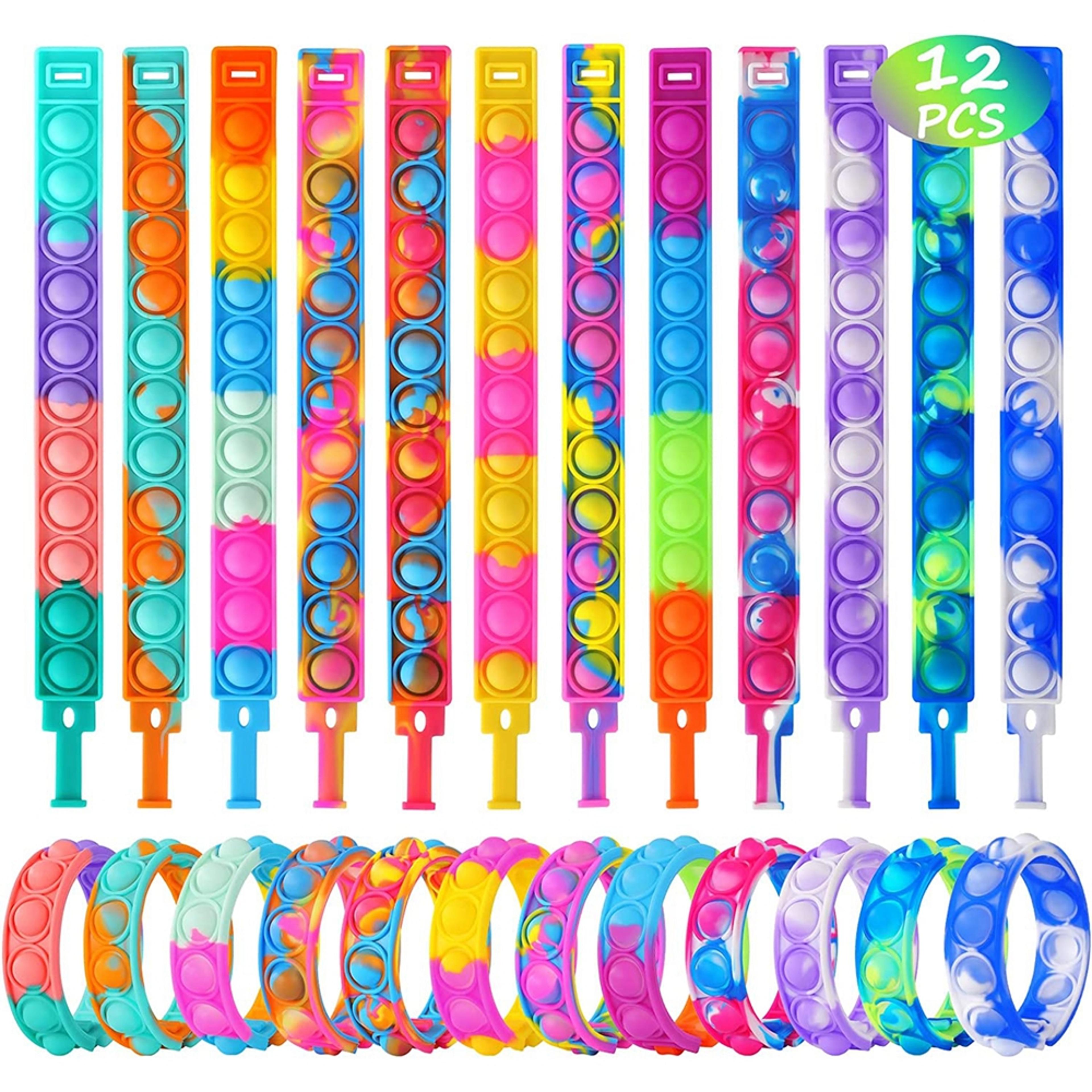 fidget pop bracelet sensory bubble bracelet set stress relief party favor toys for kids