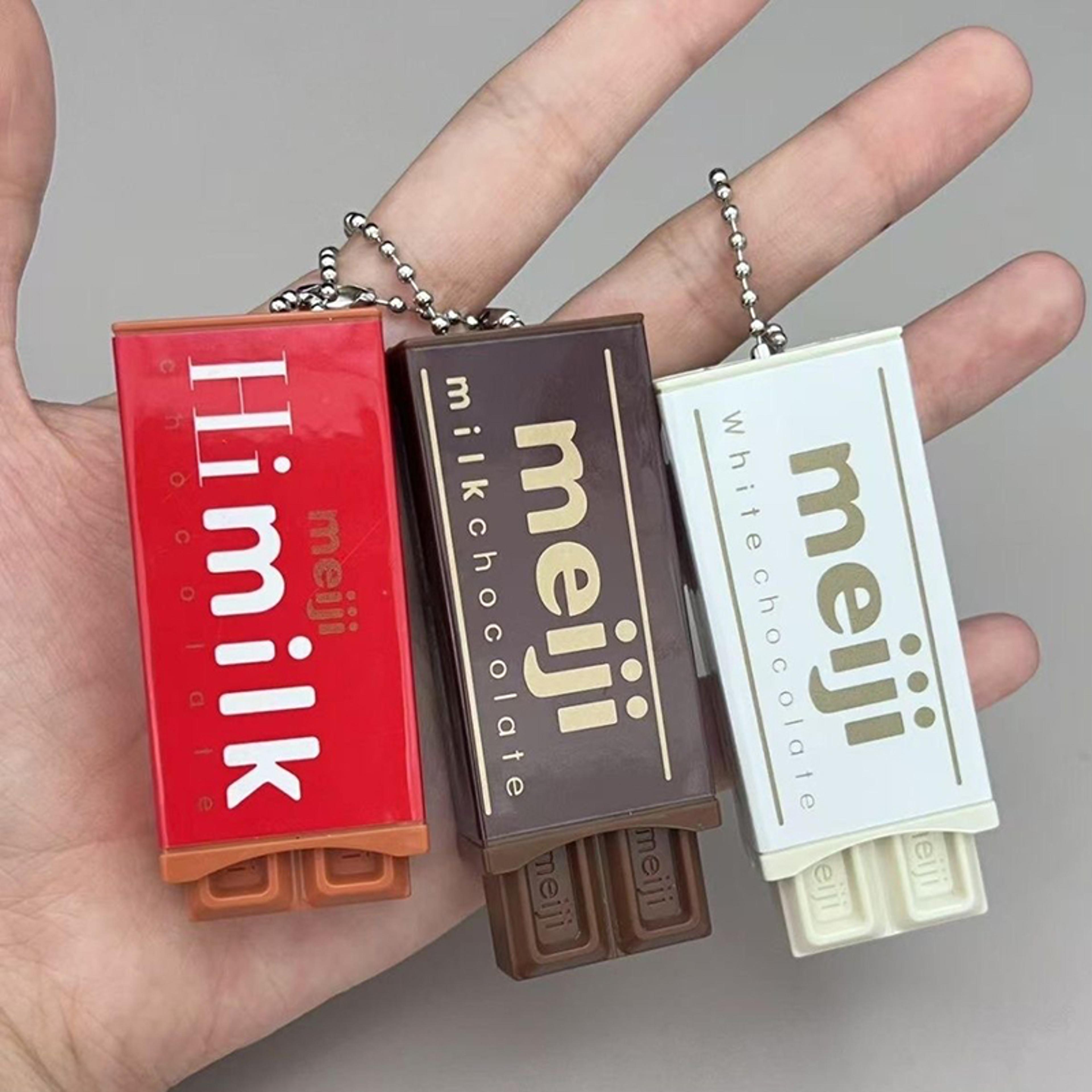 japanese chocolate fidget toy stress relief snap keychain pendant