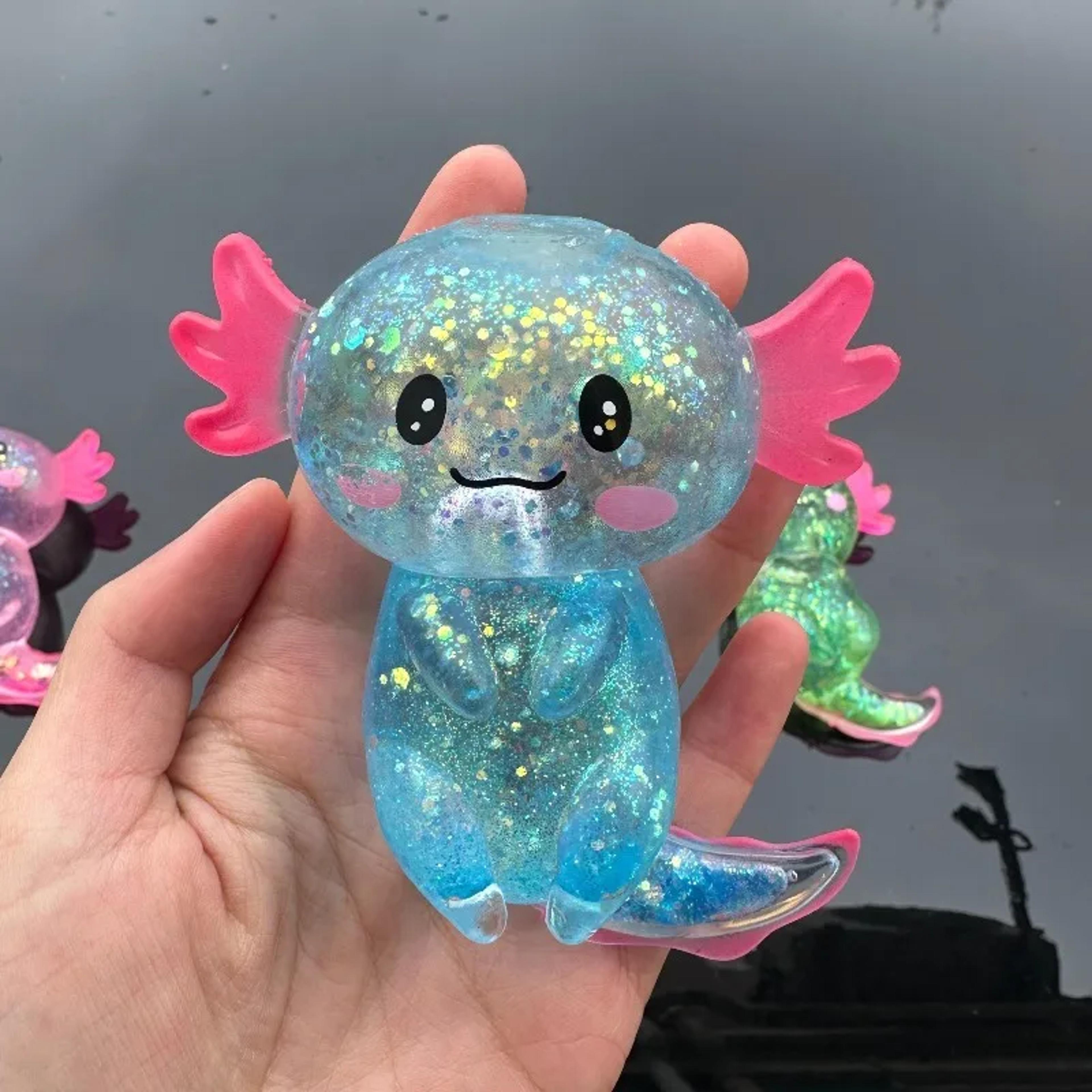 axolotl stretchy squishy fidget toy for stress relief and sensory fun