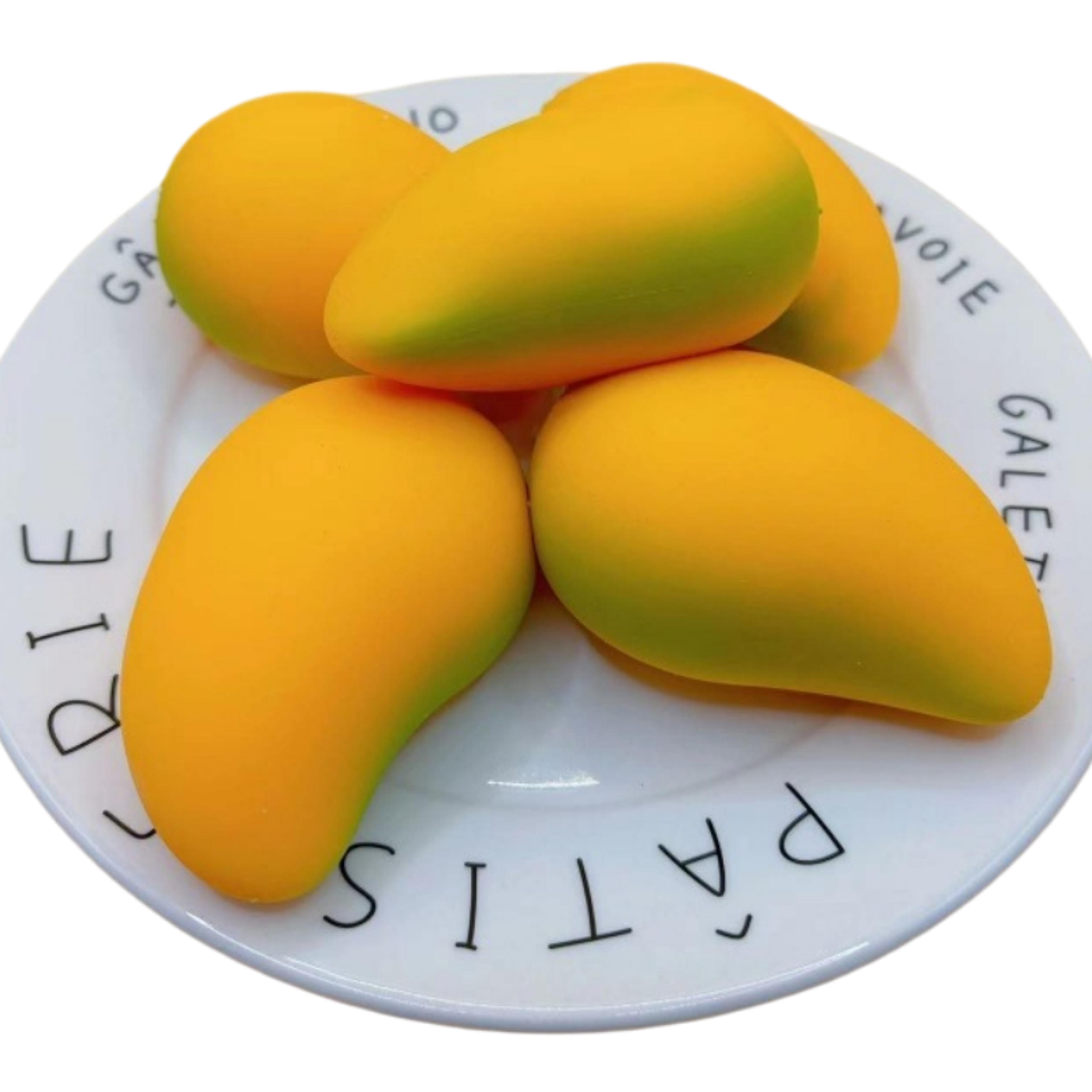 mango slow rebound stress relief squishy ball for anxiety focus & sensory play