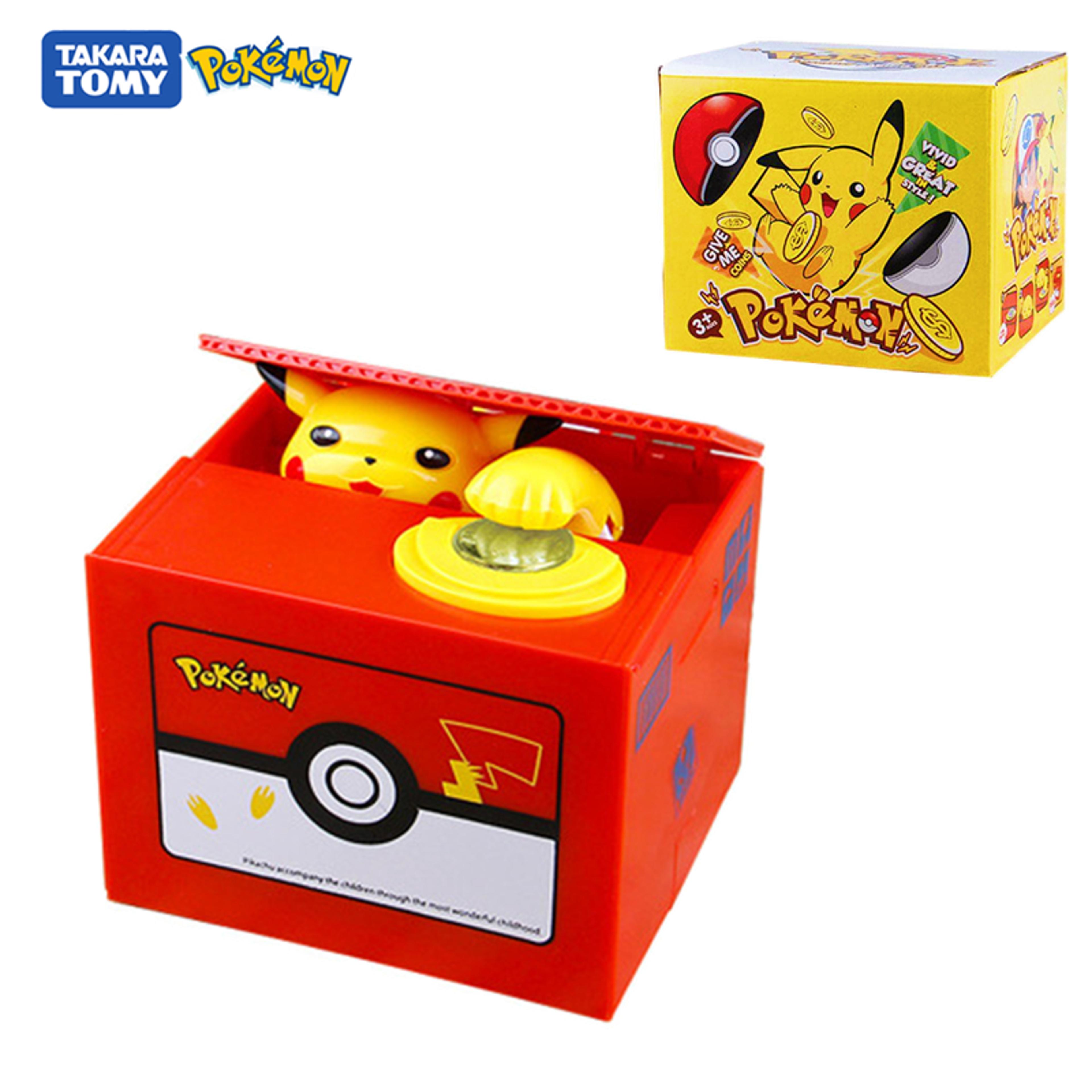 pikachu coin catcher electronic piggy bank toy for kids and pokemon fans