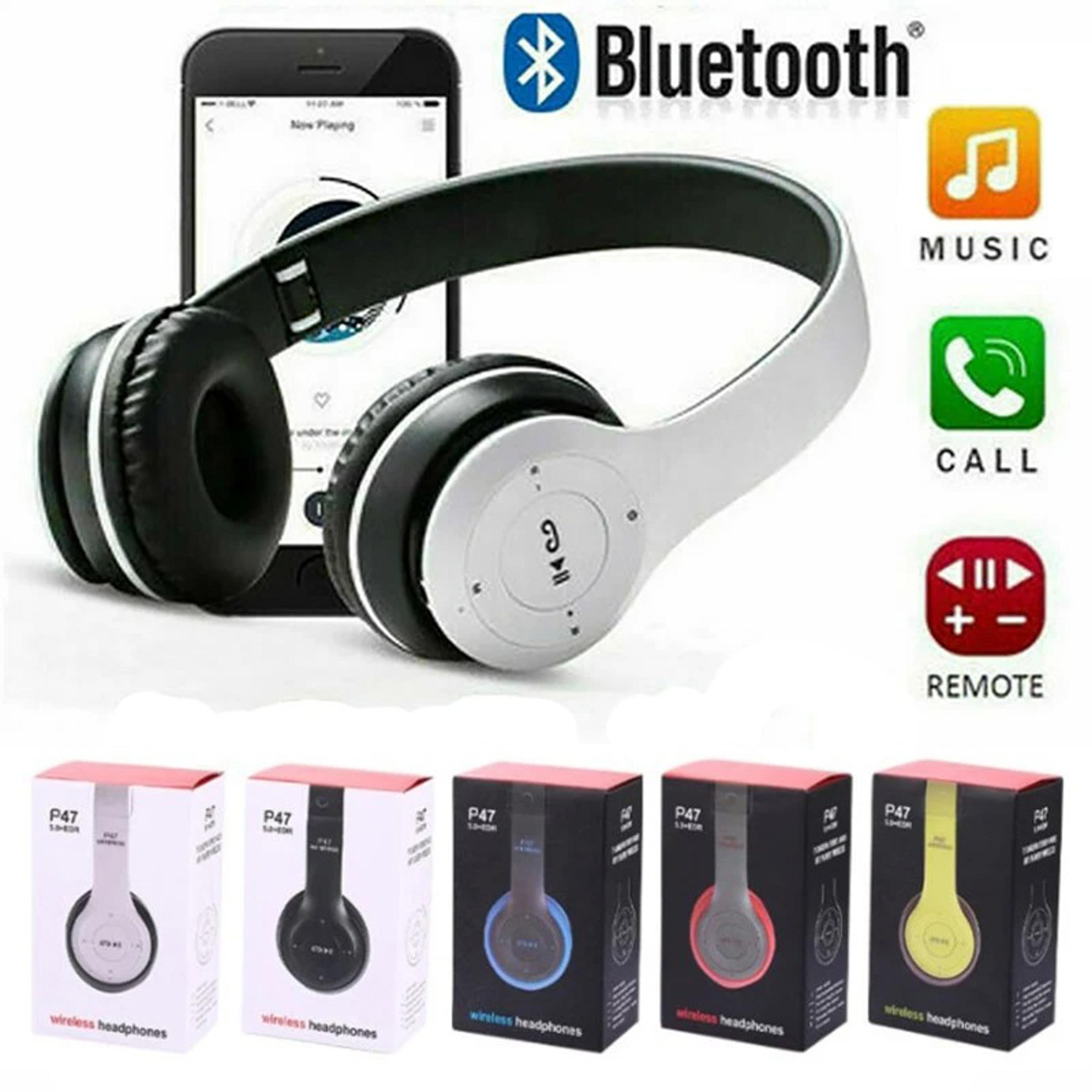 wireless bluetooth noise canceling headphones with foldable hifi stereo sound