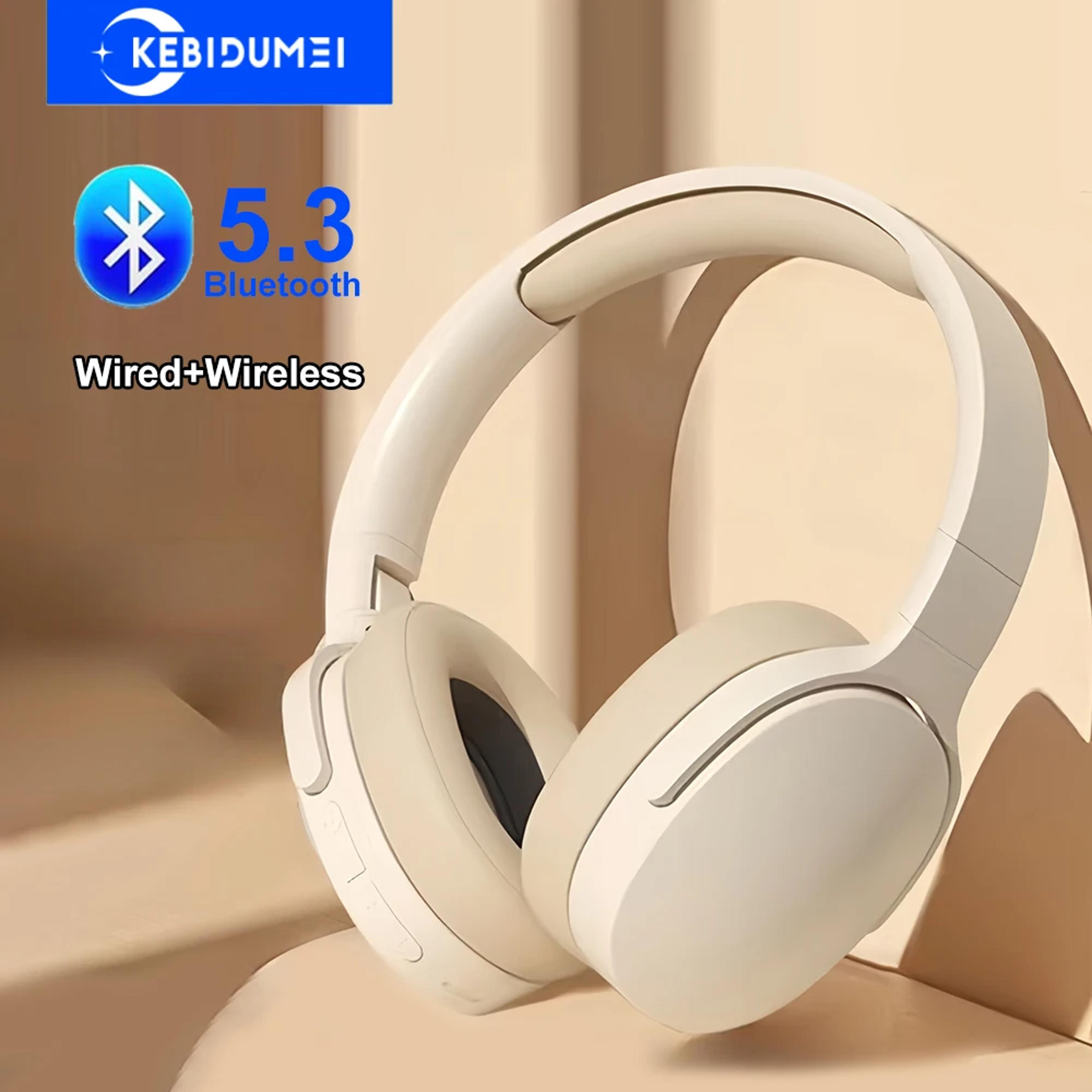 foldable bluetooth gaming headphones with noise reduction & dual wireless mode