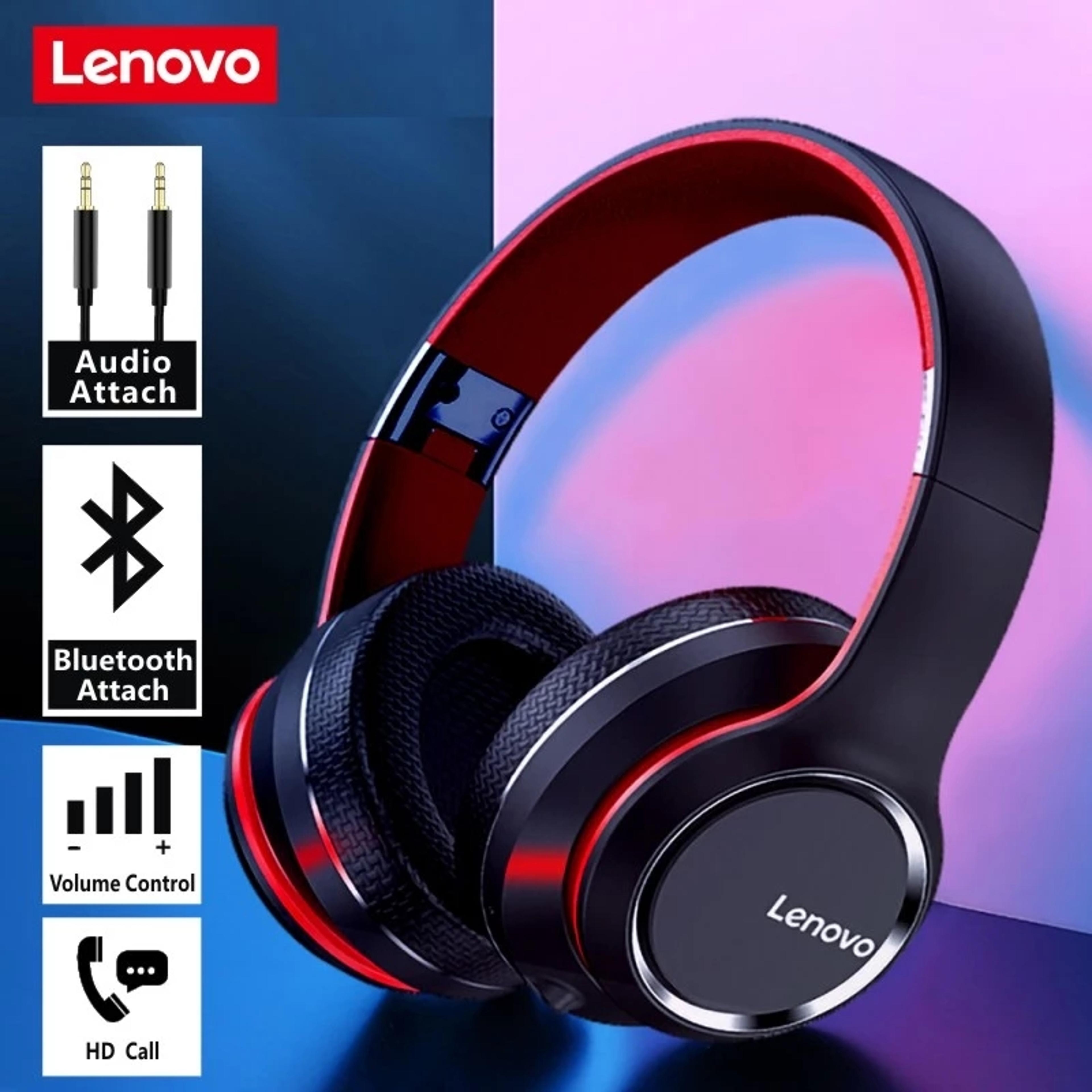 lenovo wireless noise cancelling bluetooth headphones with hifi stereo sound