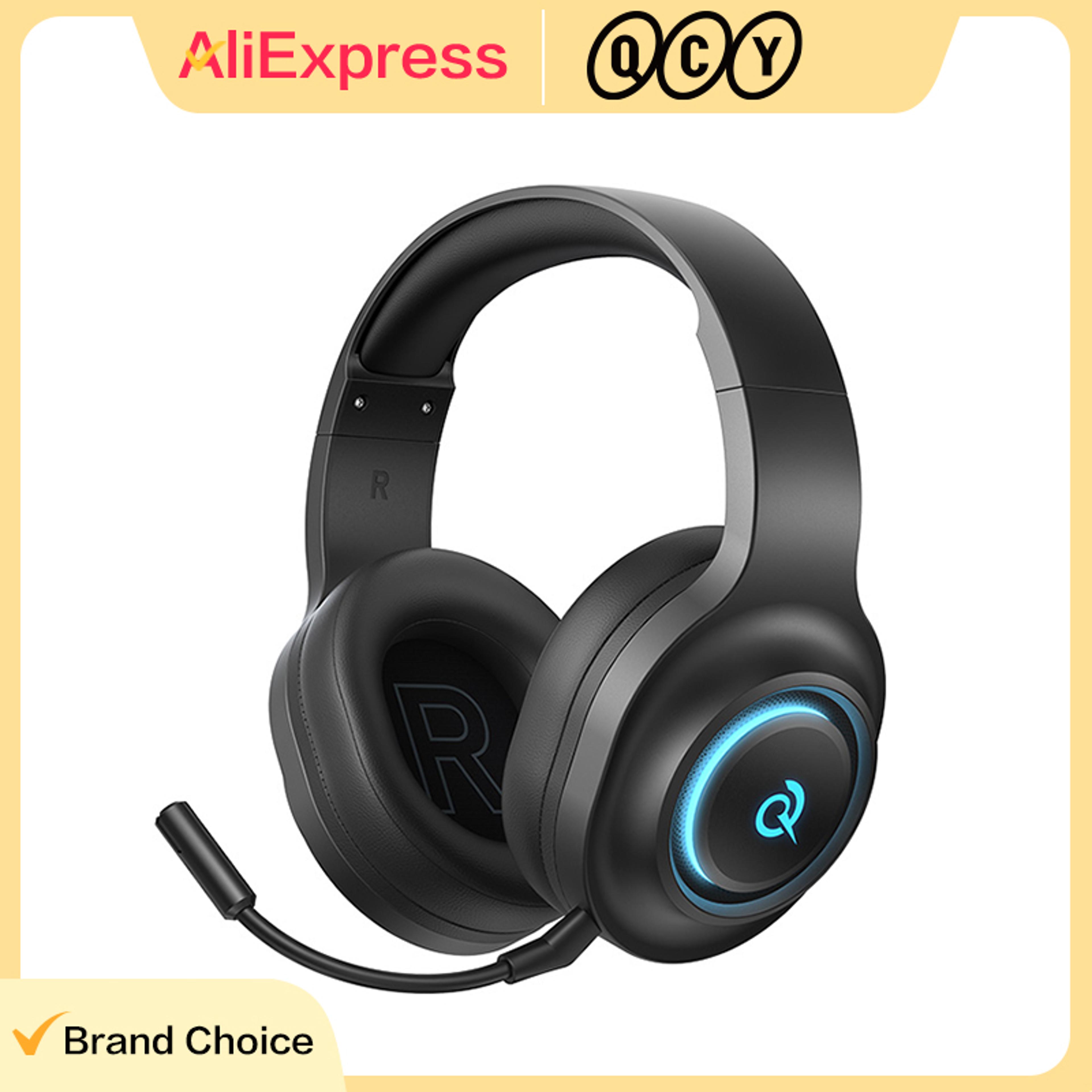 qcy heroad wireless gaming headset with surround sound & bluetooth
