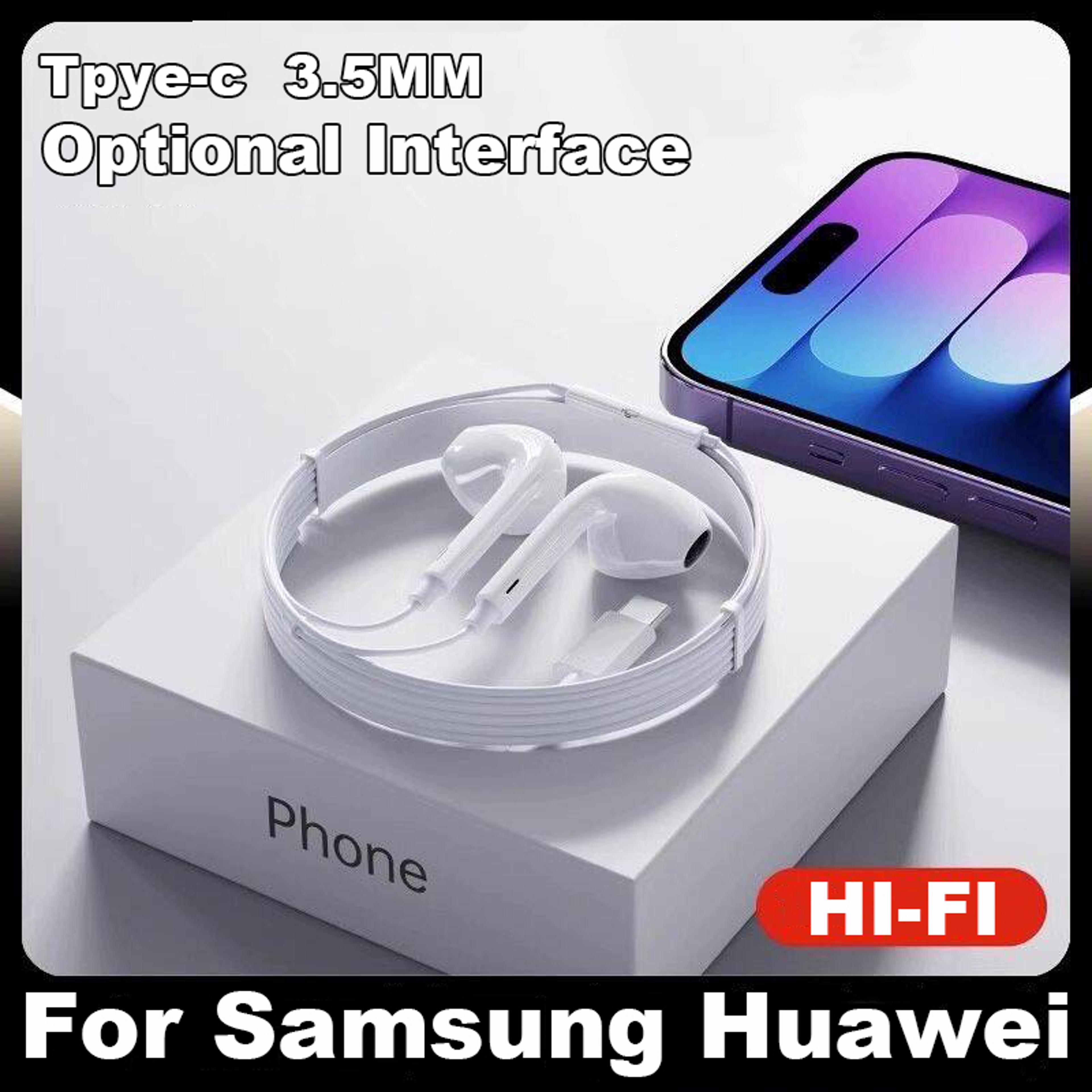 type c wired earphones with hd mic for xiaomi samsung huawei usb c in ear headphones