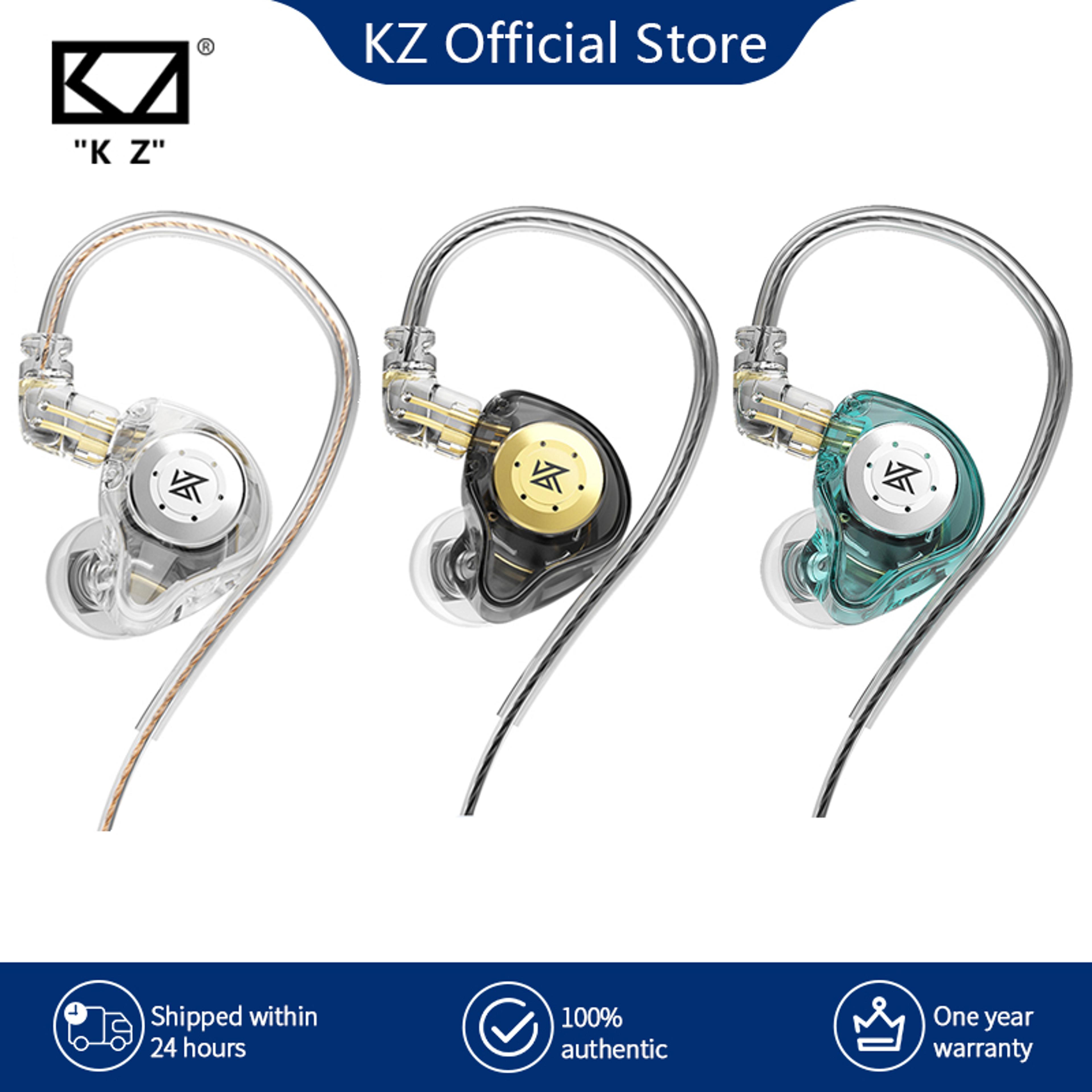 kz edx pro hifi bass in ear monitor earphones with noise isolation & detachable cable