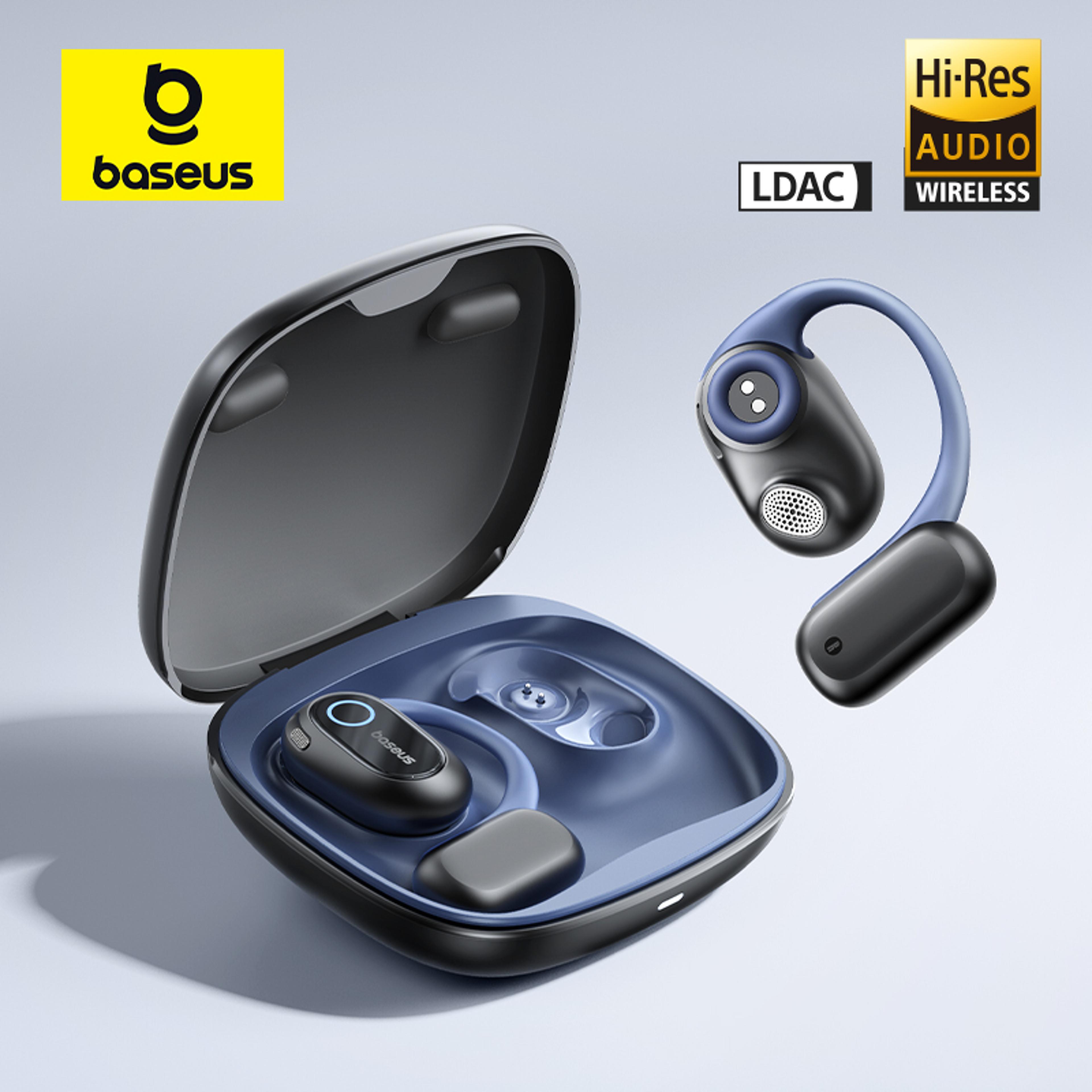 baseus bowie open ear sport earbuds bluetooth wireless headphones with playtime