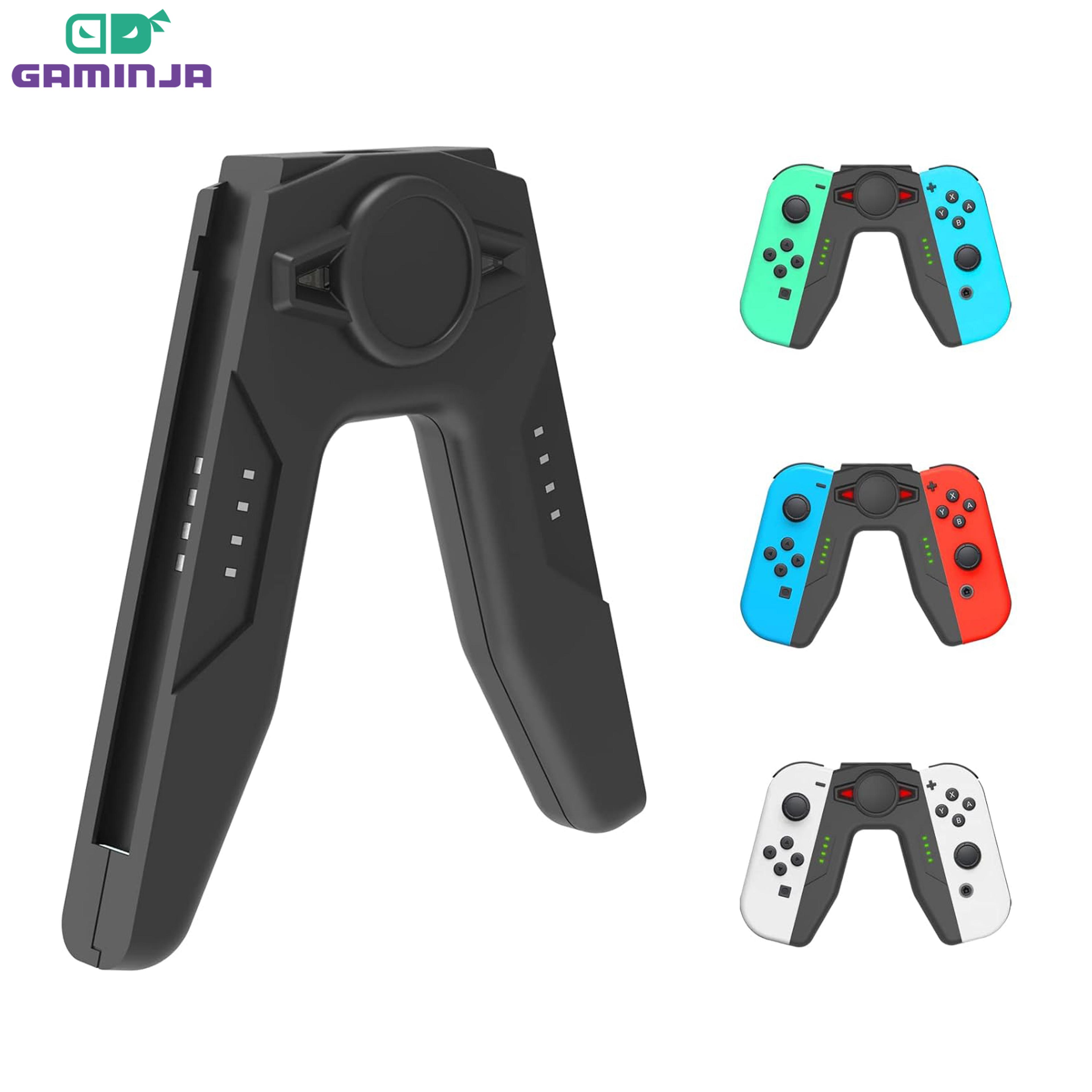 nintendo switch joy con charging grip dock with led indicator