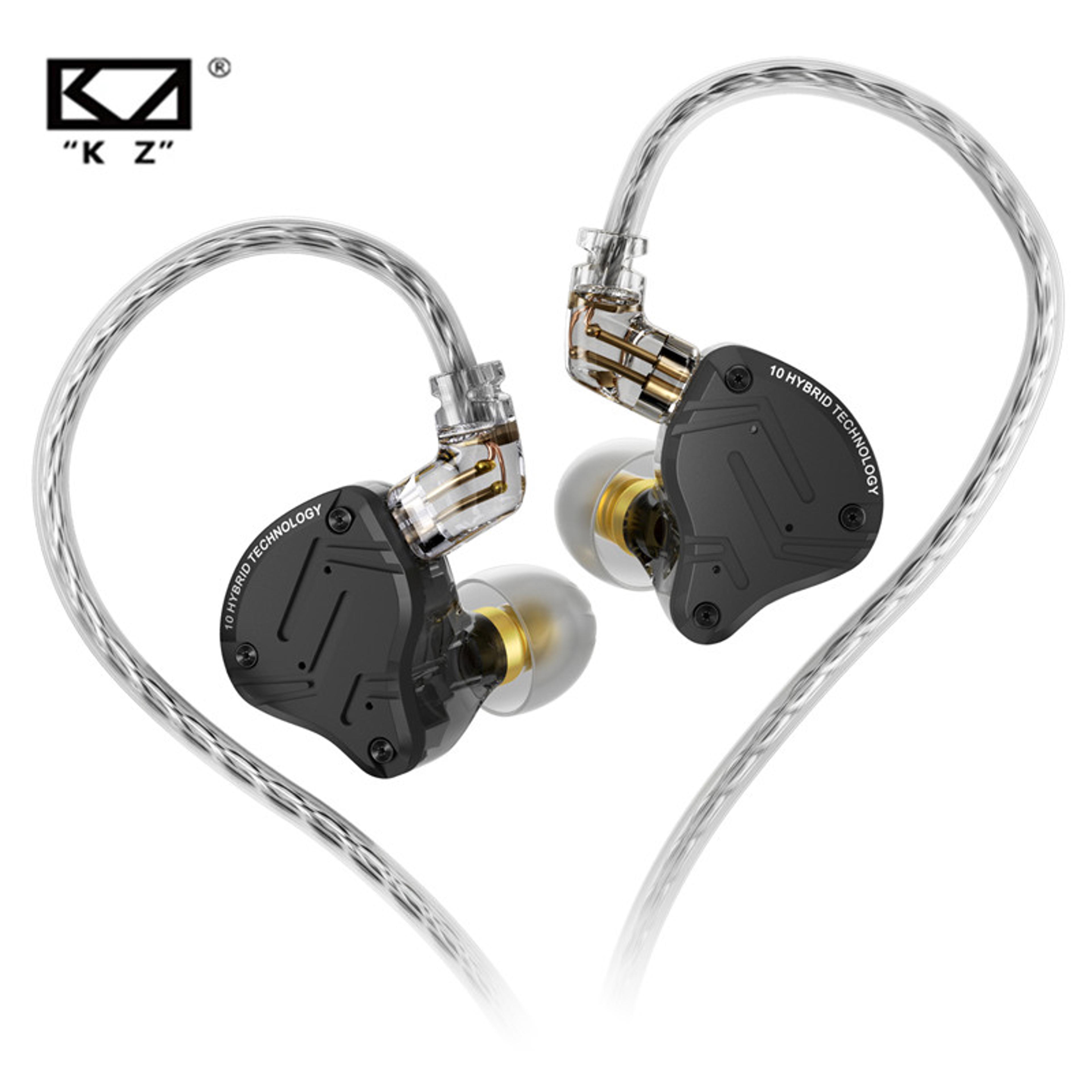 kz pro x hybrid hifi in ear monitors with deep bass & noise isolation