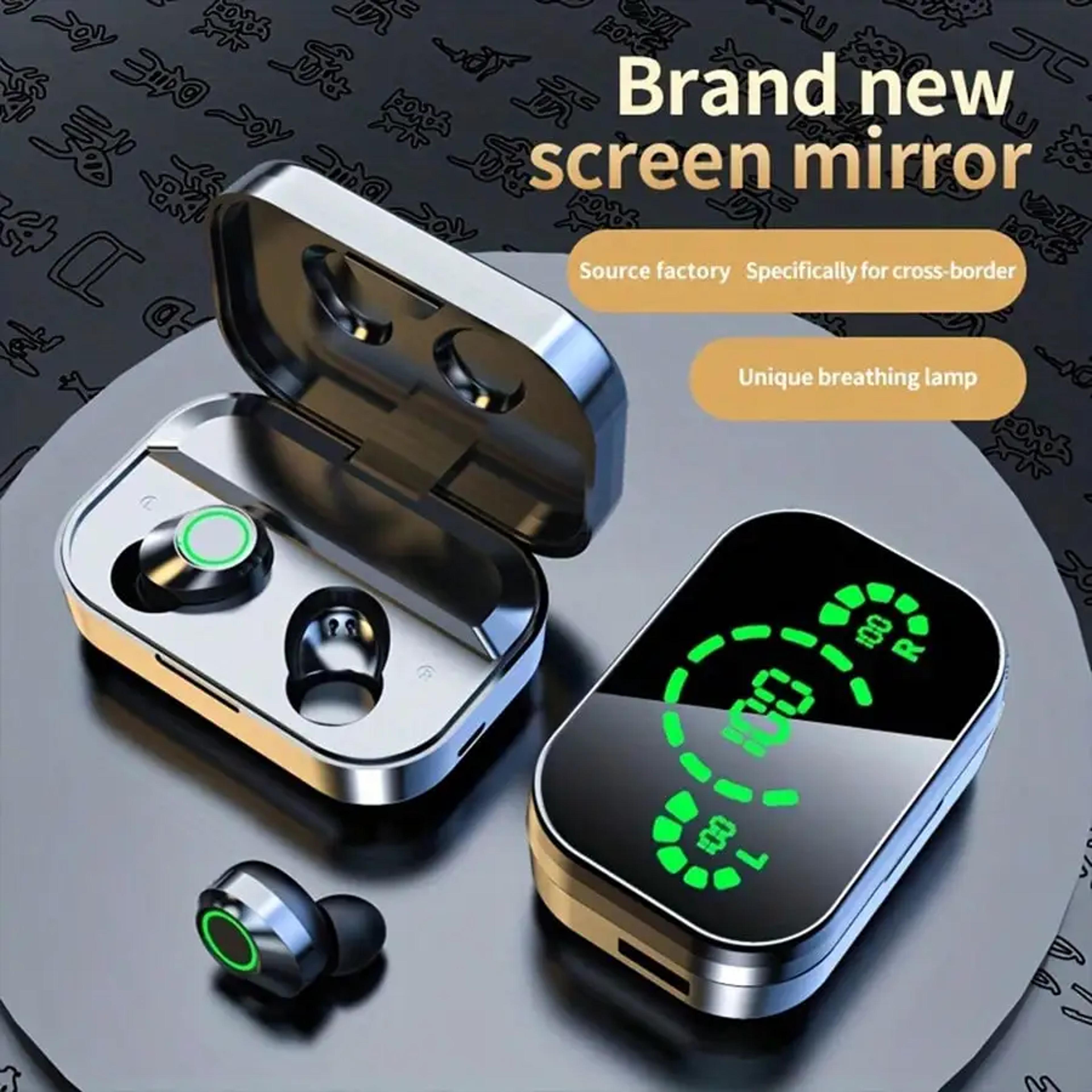 aerobass tws wireless earbuds with enc noise cancellation & led power display