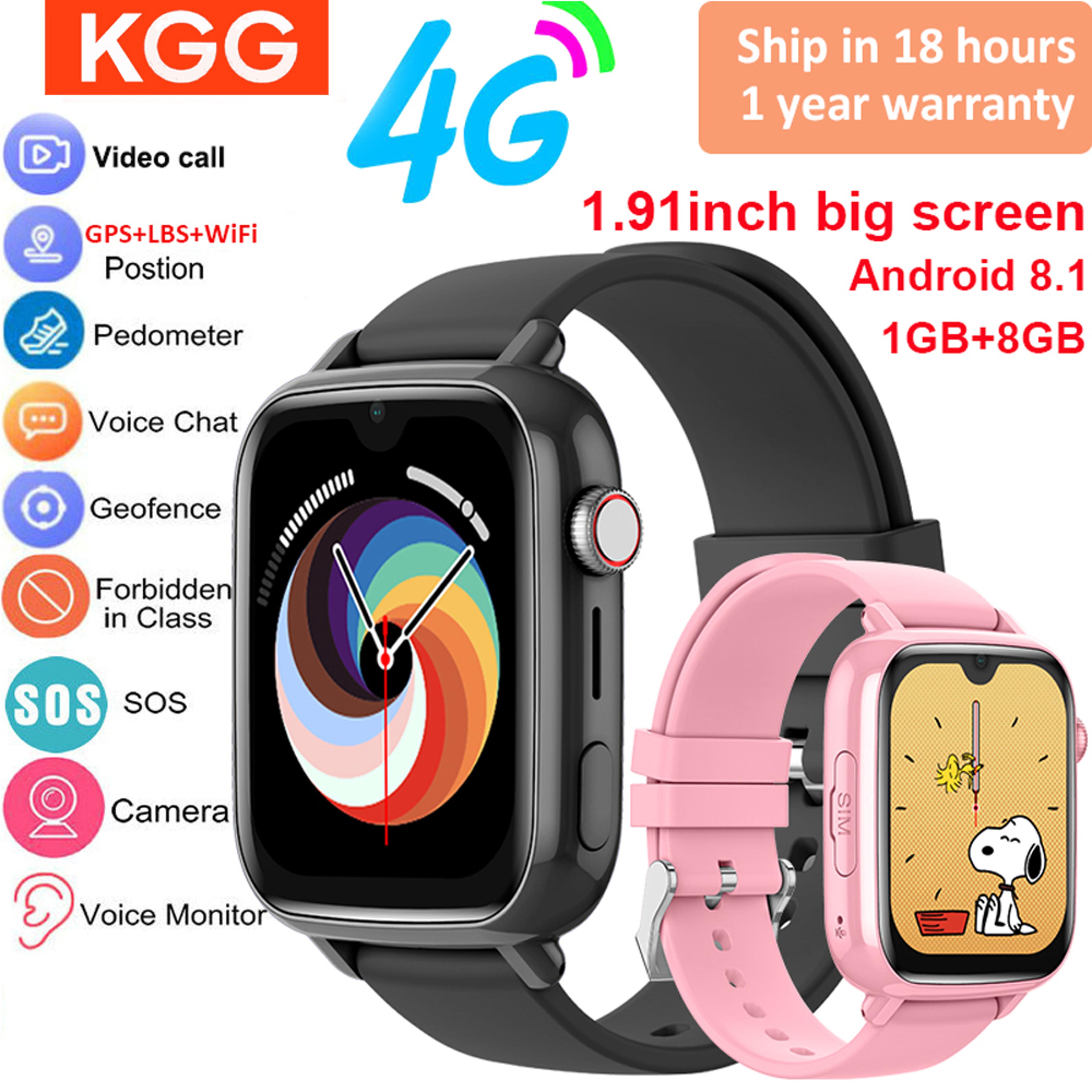 safeconnect kids gps smart watch with video calling sos alert & real time location tracker