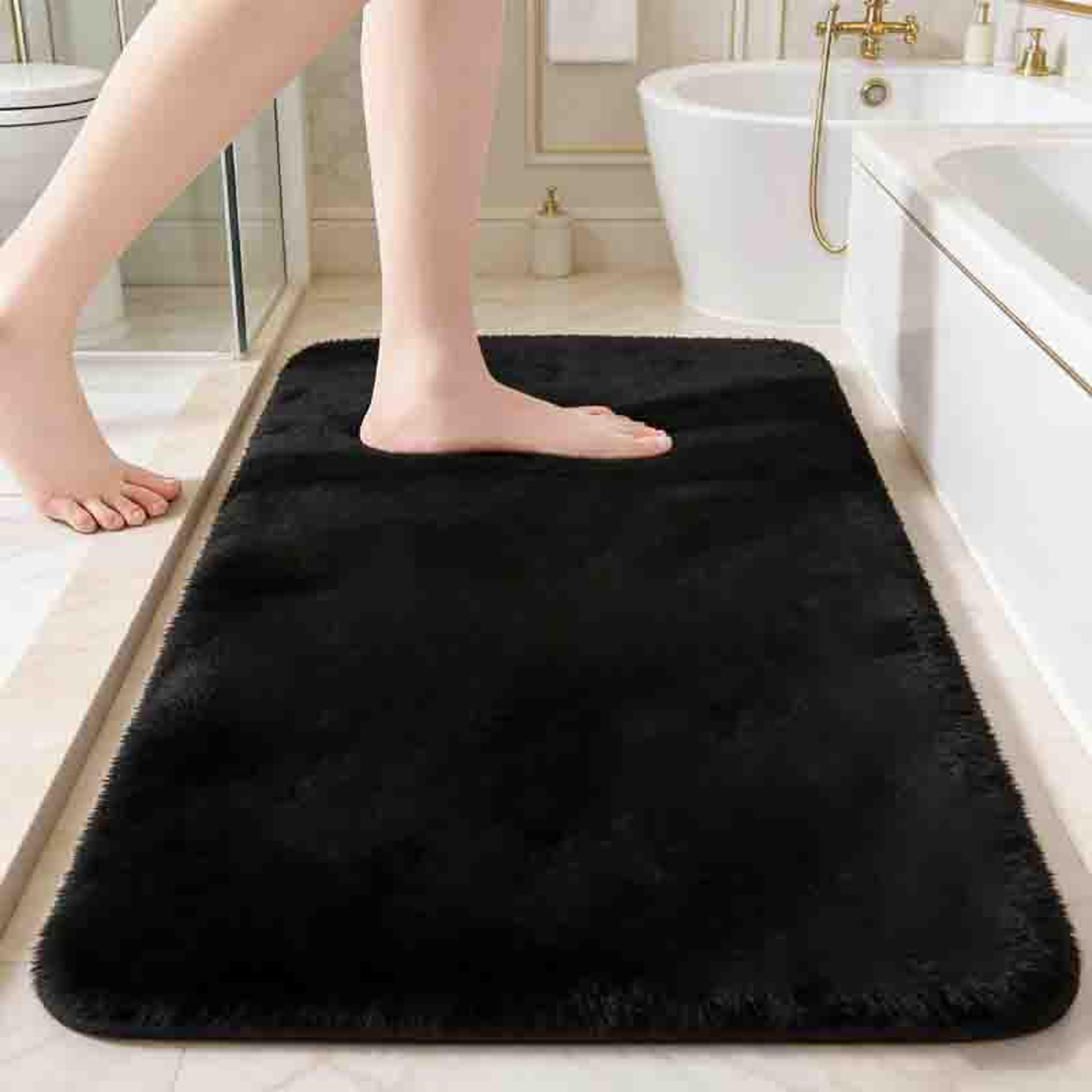 quick dry coral velvet bath mat non slip absorbent bathroom floor mat