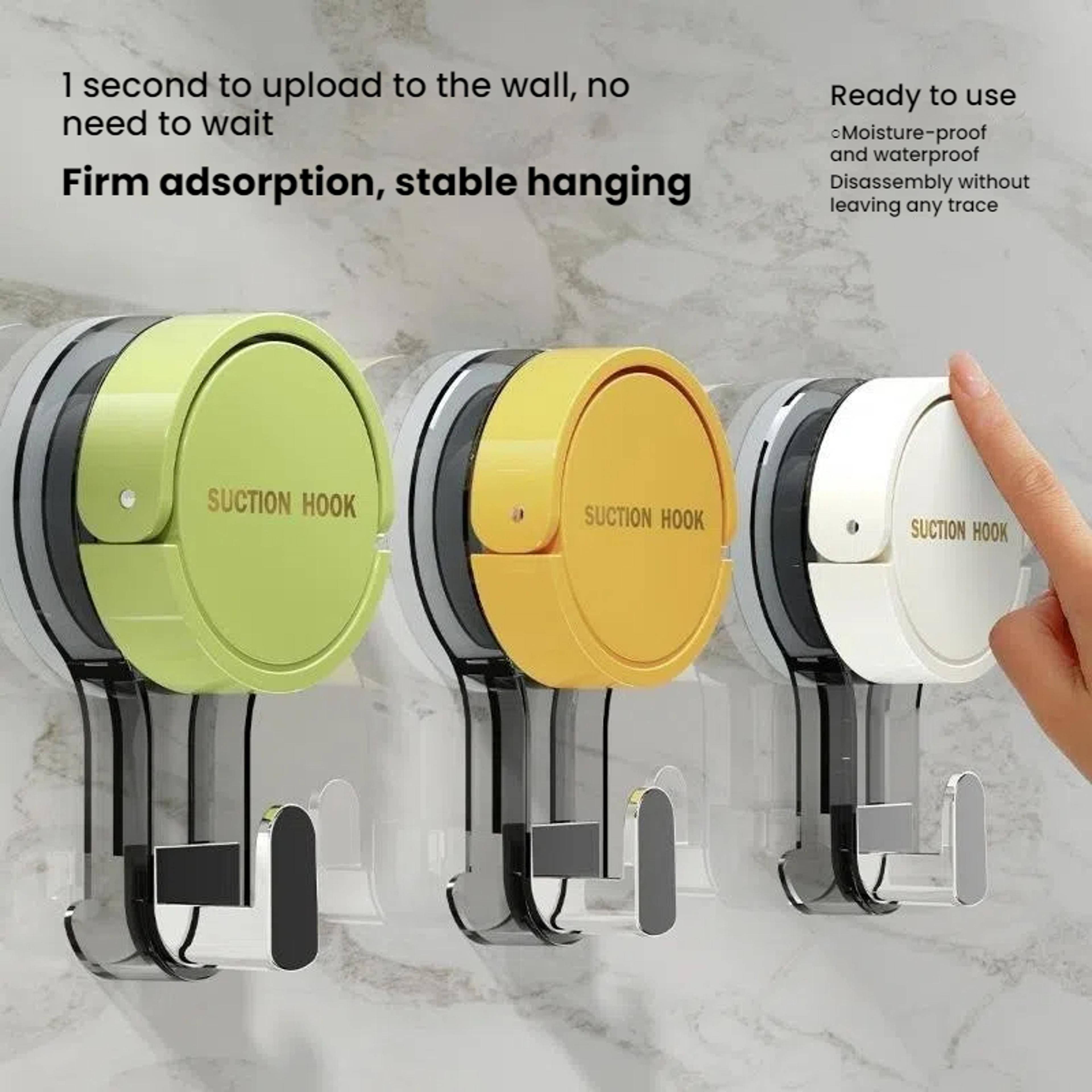 ultra strong suction hooks for bathroom & kitchen no drill vacuum hooks wall organizer