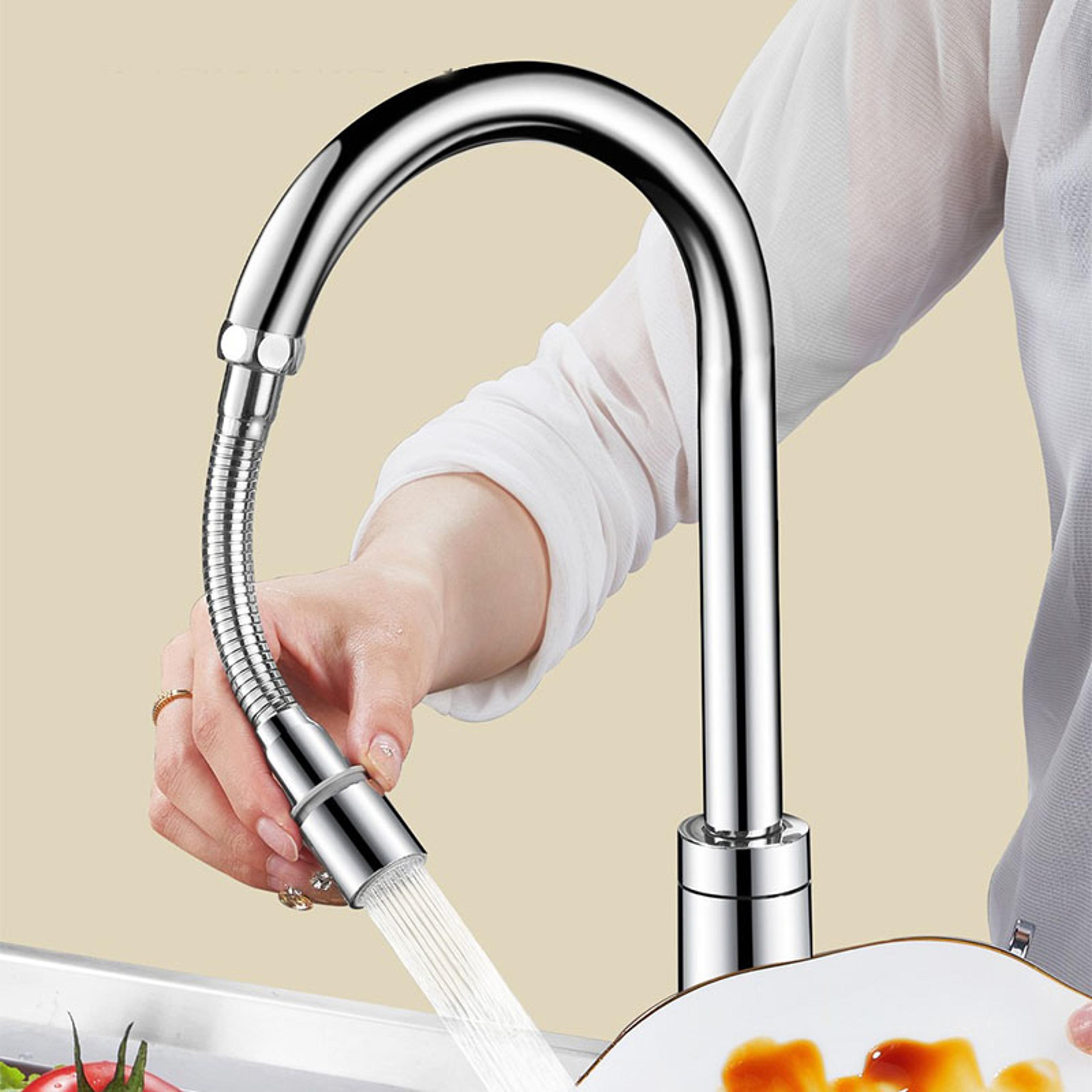 rotating kitchen faucet extender stainless steel faucet sprayer attachment with water saving aerator