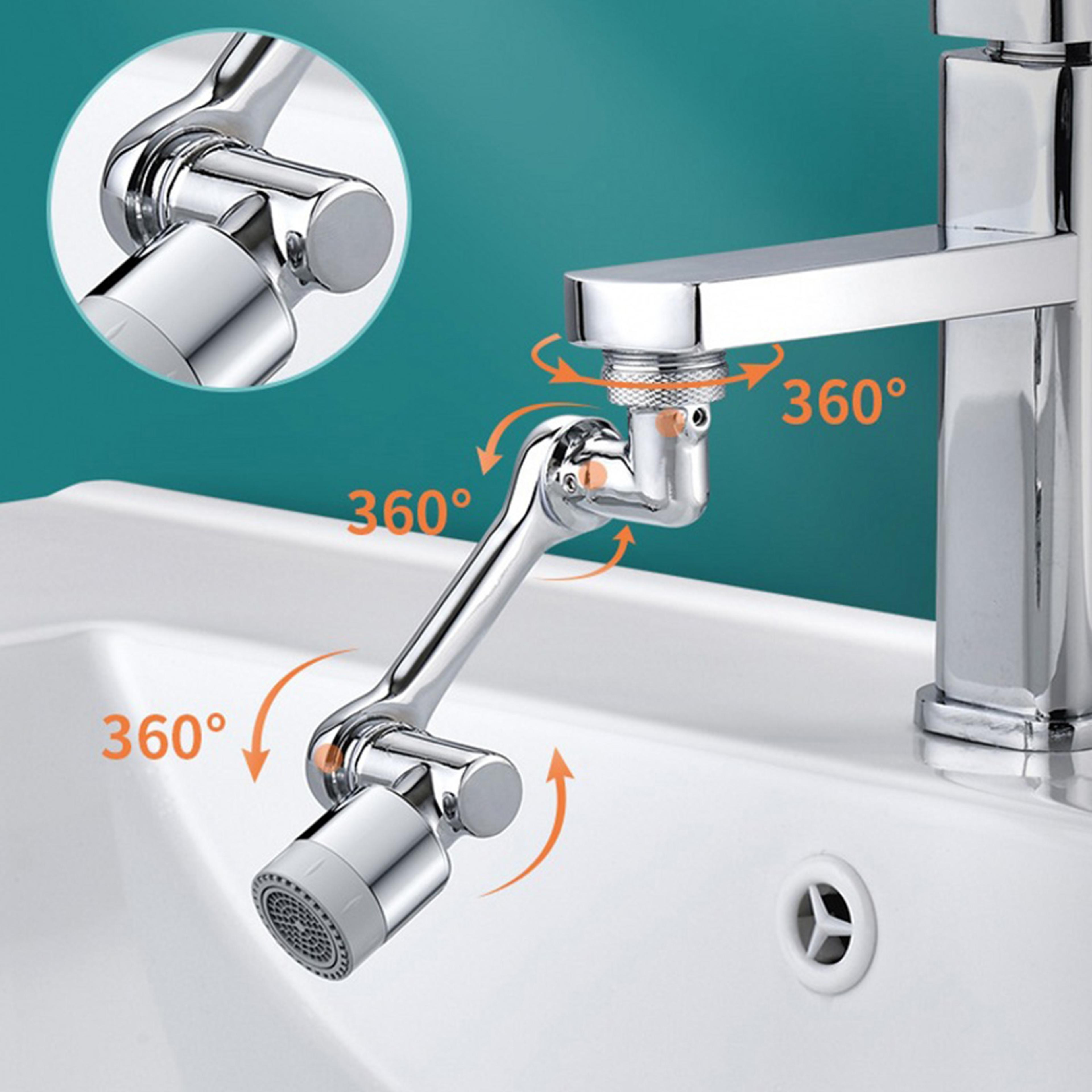 flexflow robotic arm faucet extender with degree rotating faucet attachment