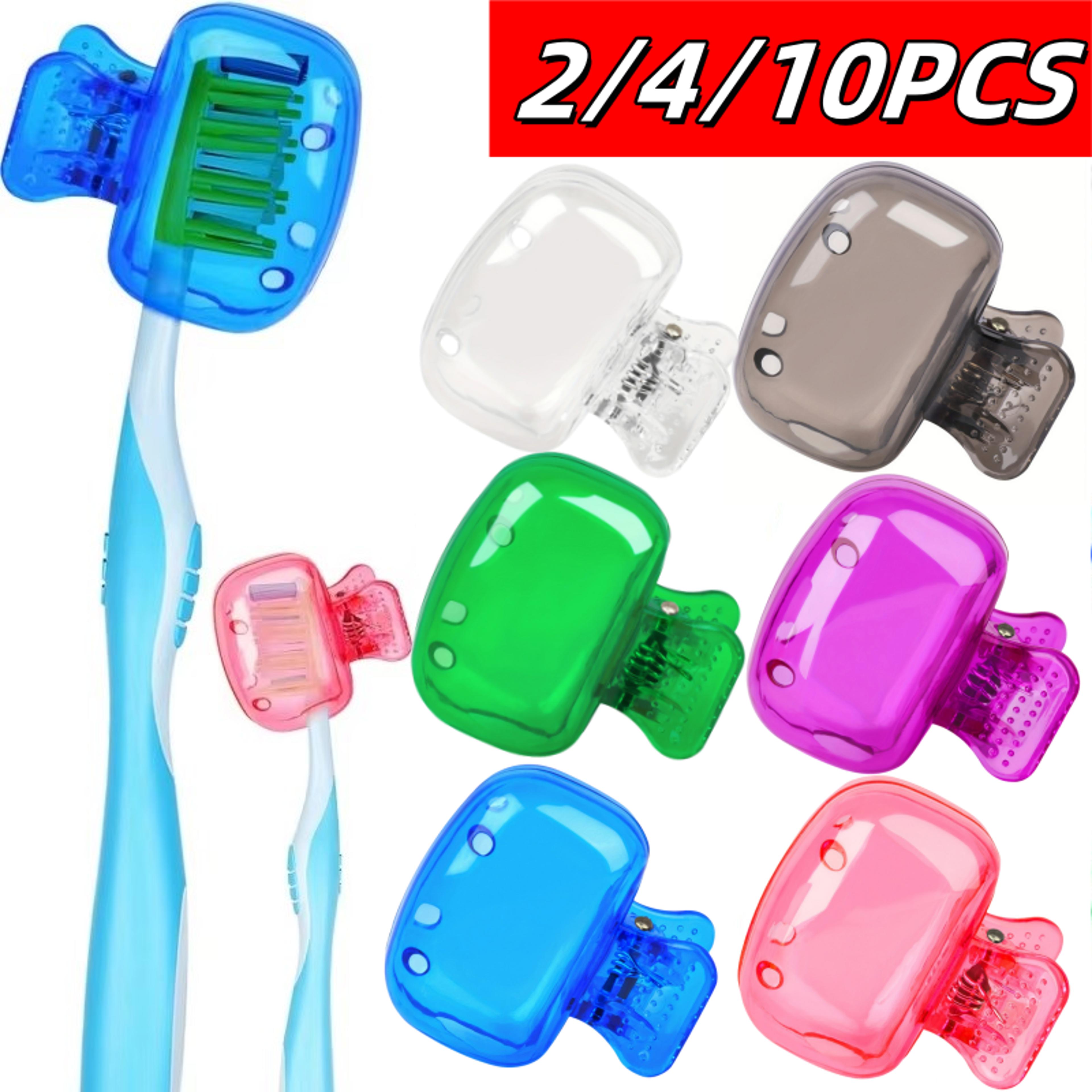 travel toothbrush head cover clip set portable toothbrush cover for clean & hygienic storage